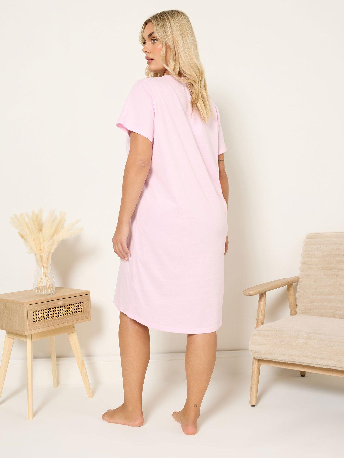 yours-curve-gonk-dipped-back-nightdress-pinkstillFront