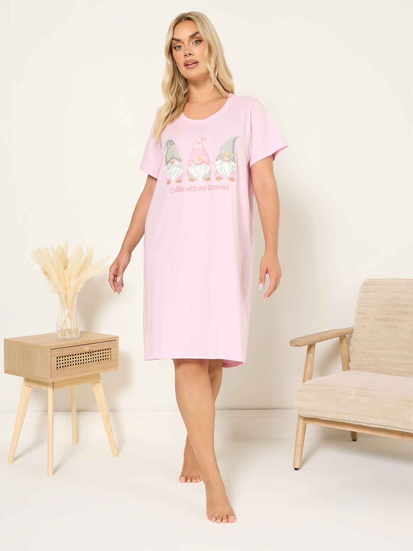 yours-curve-gonk-dipped-back-nightdress-pinkback