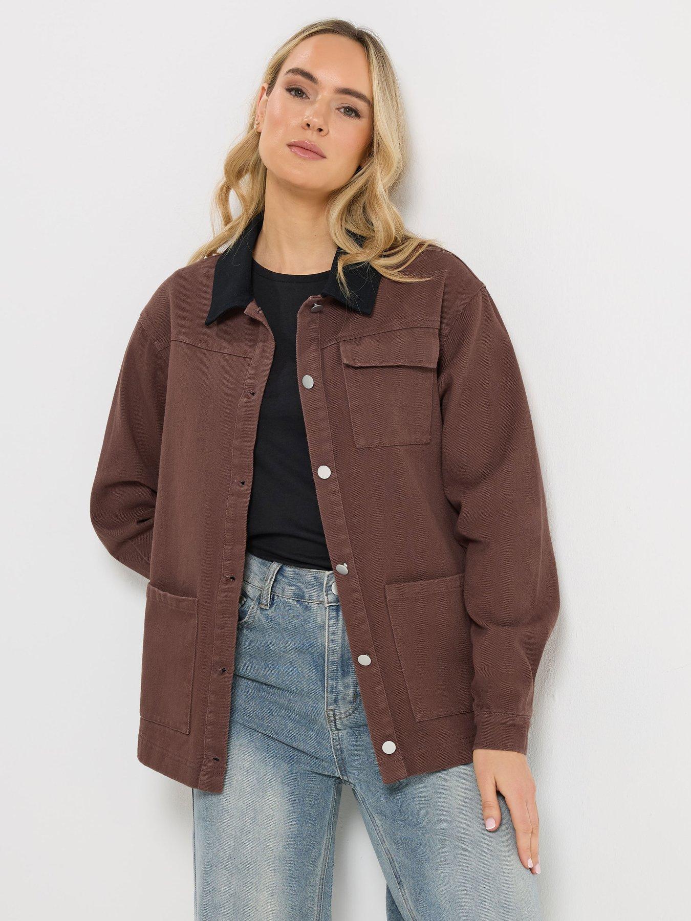 Long Tall Sally Twill Barn Jacket - Brown