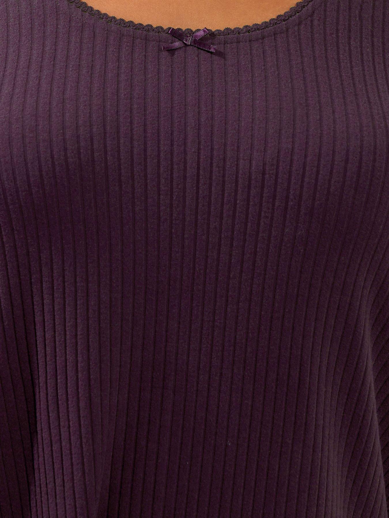 yours-curve-contrast-rib-tunic-purpleoutfit