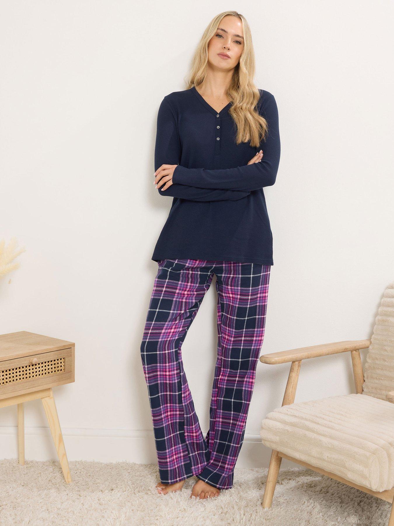 long-tall-sally-tall-purple-cotton-check-pyjama-bottomsnbsp