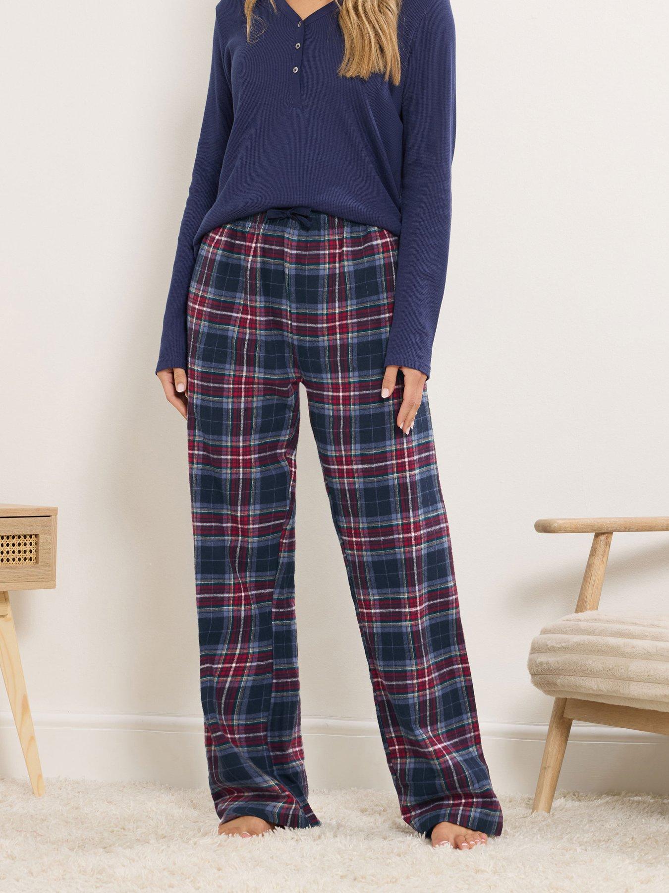 long-tall-sally-check-pyjama-pants-blue