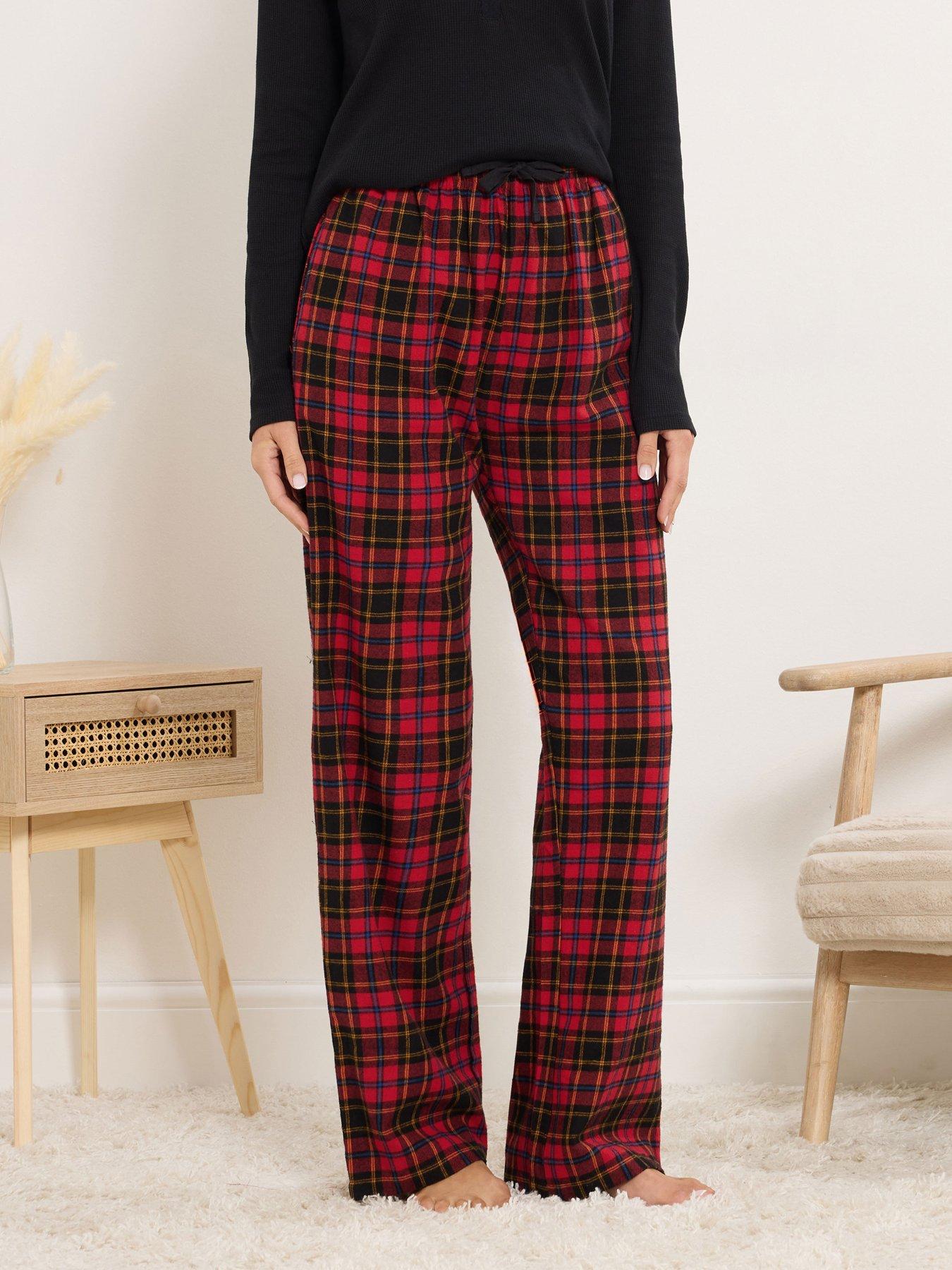 long-tall-sally-check-pyjama-pants-redfront