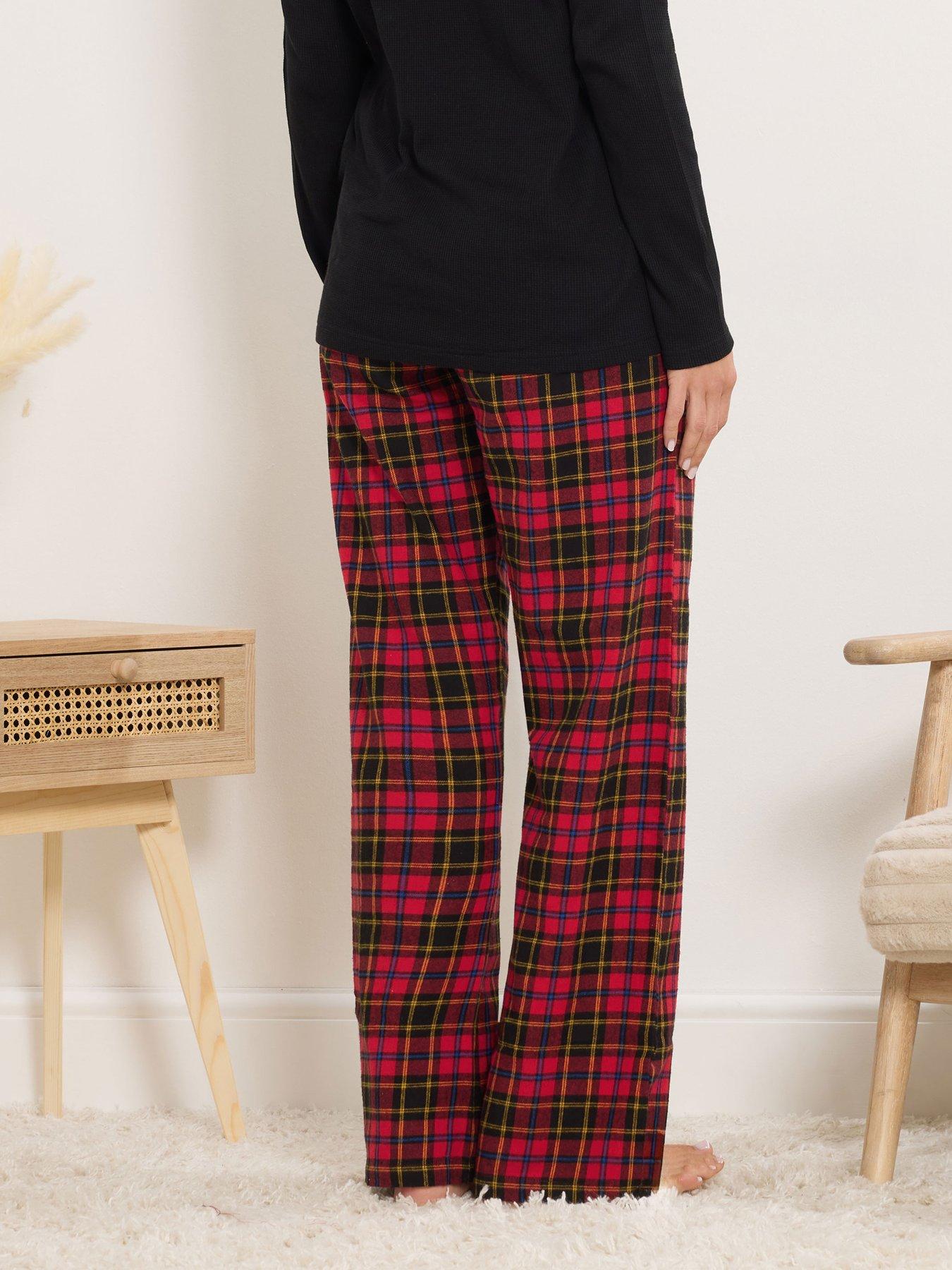 long-tall-sally-check-pyjama-pants-redstillFront