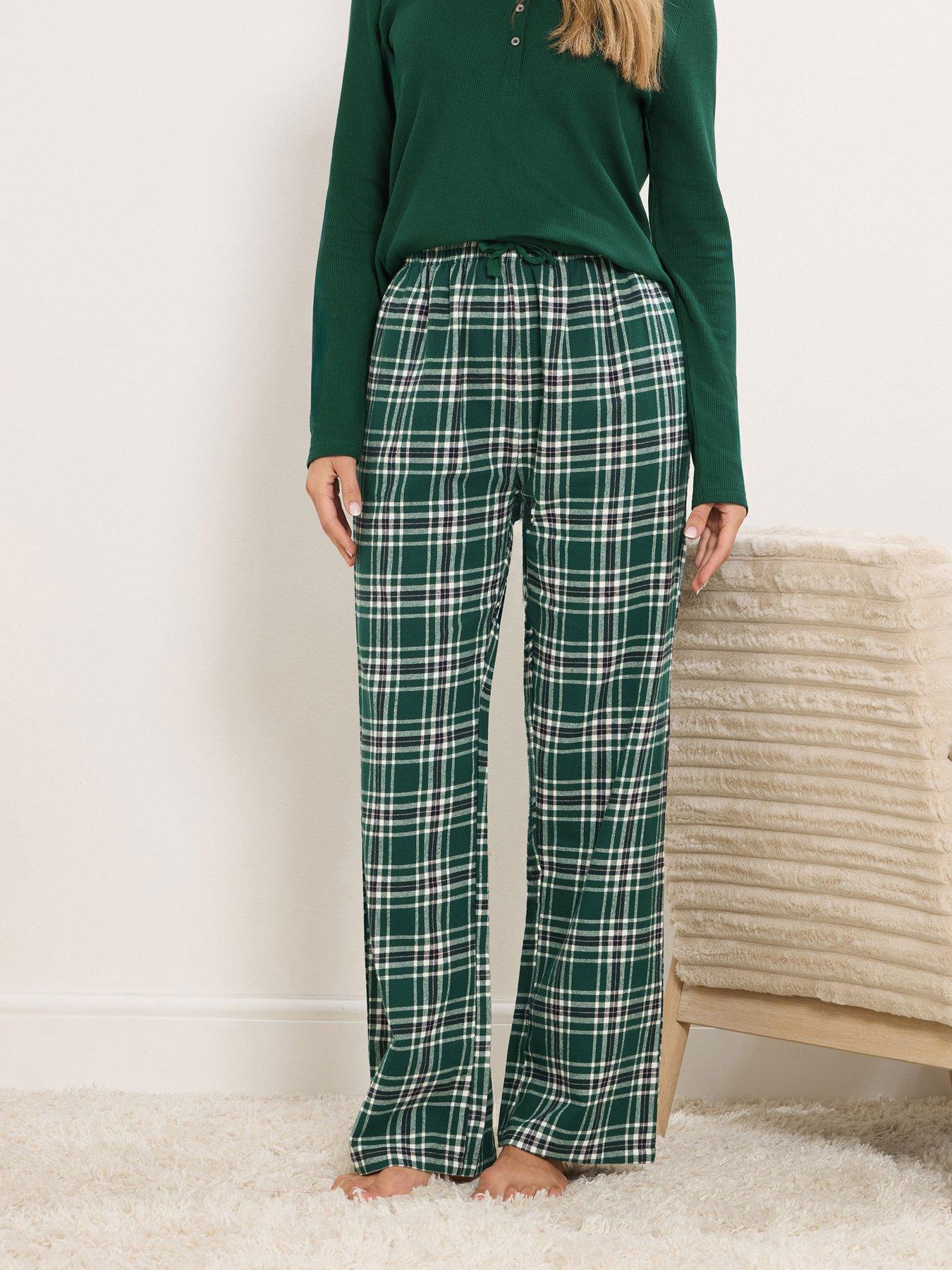 long-tall-sally-check-pyjama-pants-green