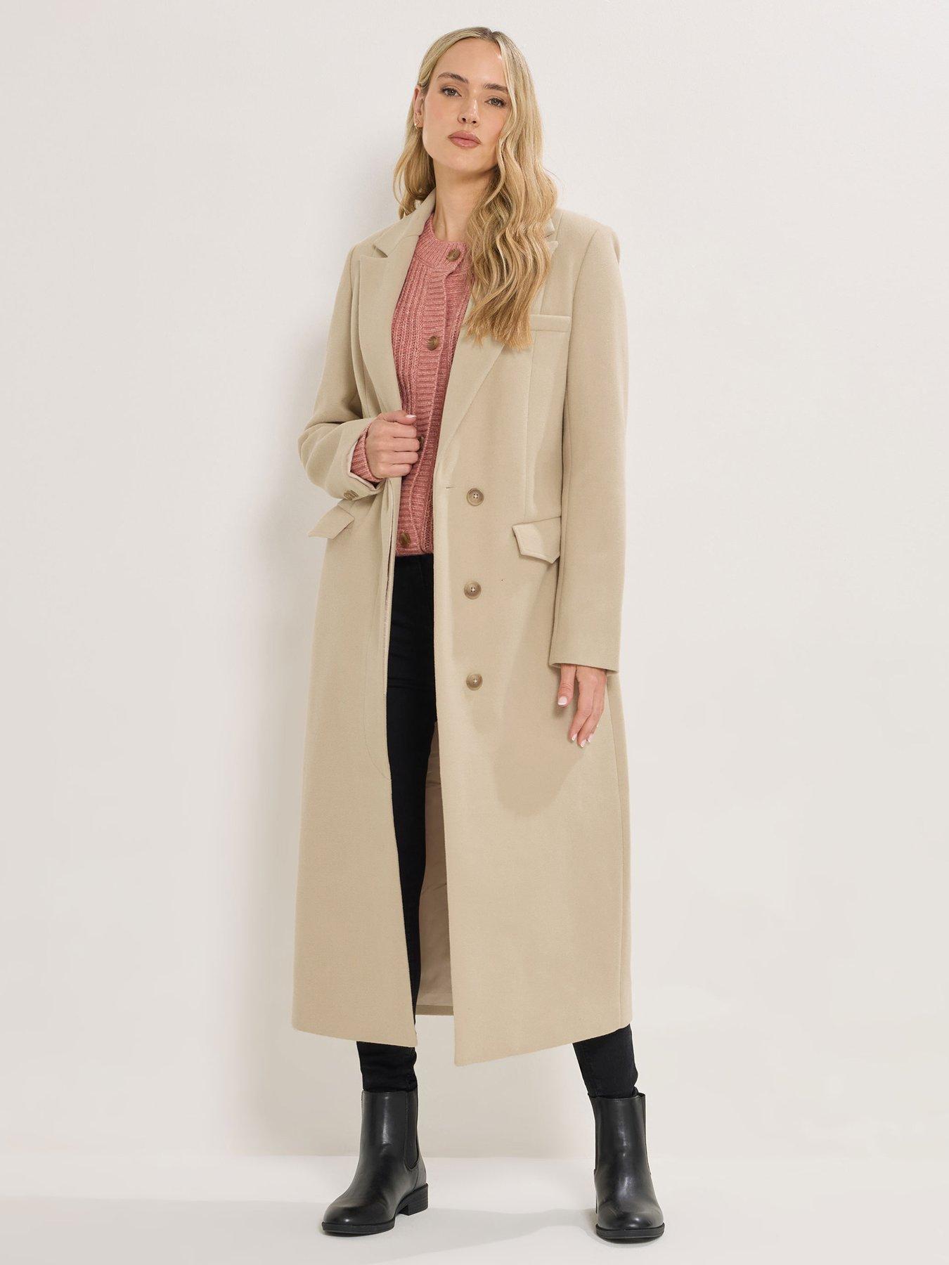 Long Tall Sally Longline Coat - Natural