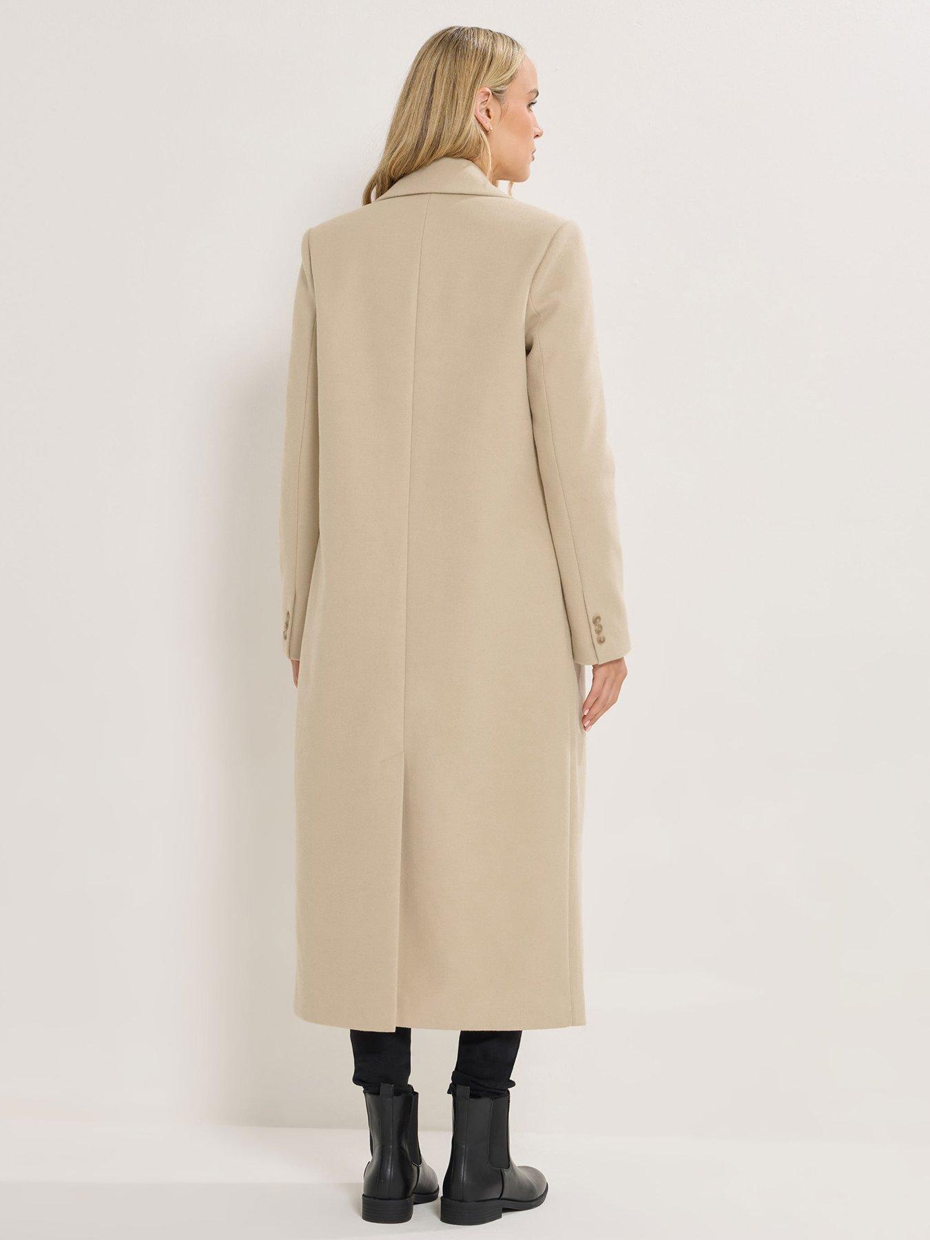 Image 2 of 4 of Long Tall Sally Longline Coat - Natural
