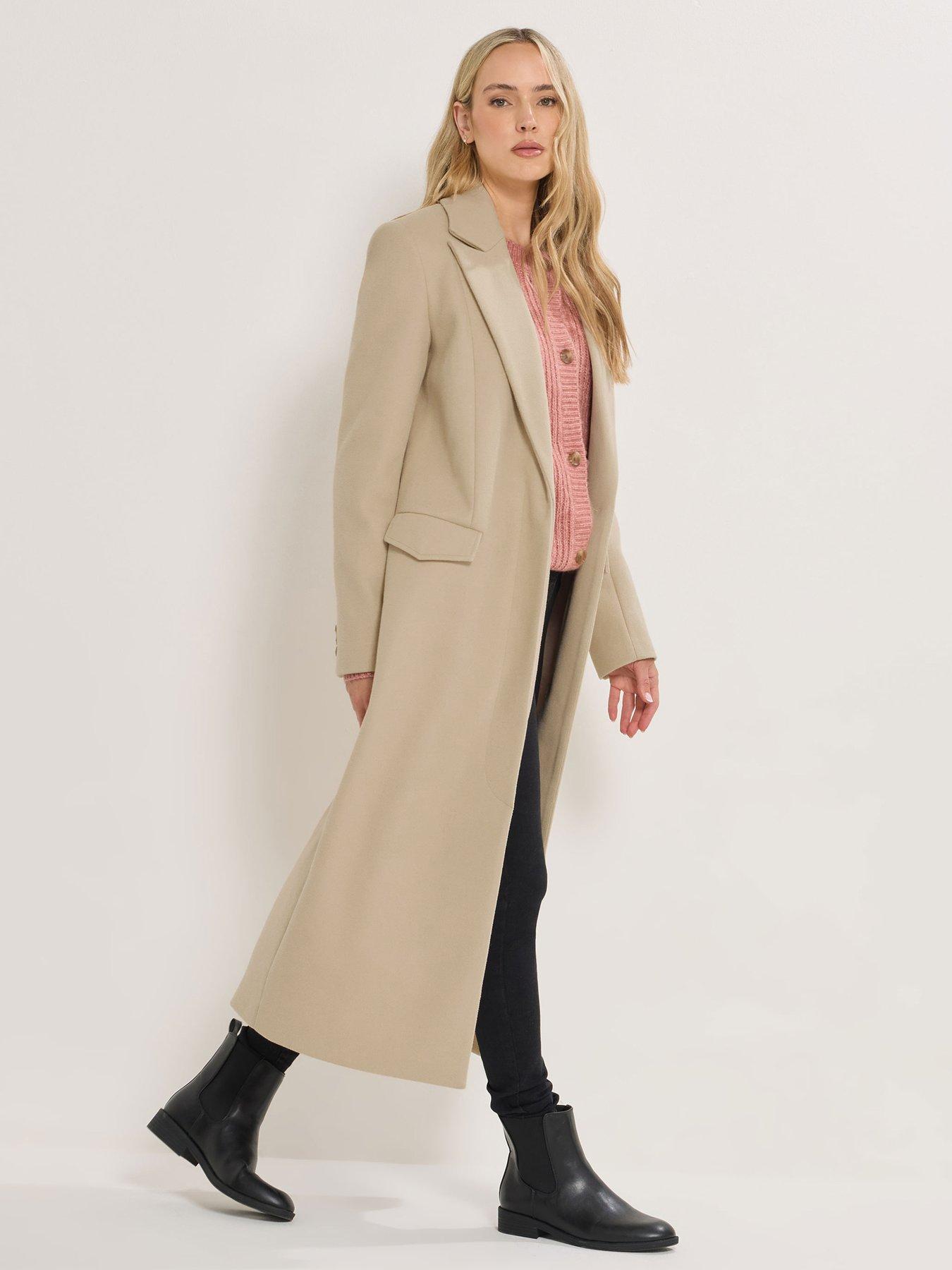Image 3 of 4 of Long Tall Sally Longline Coat - Natural