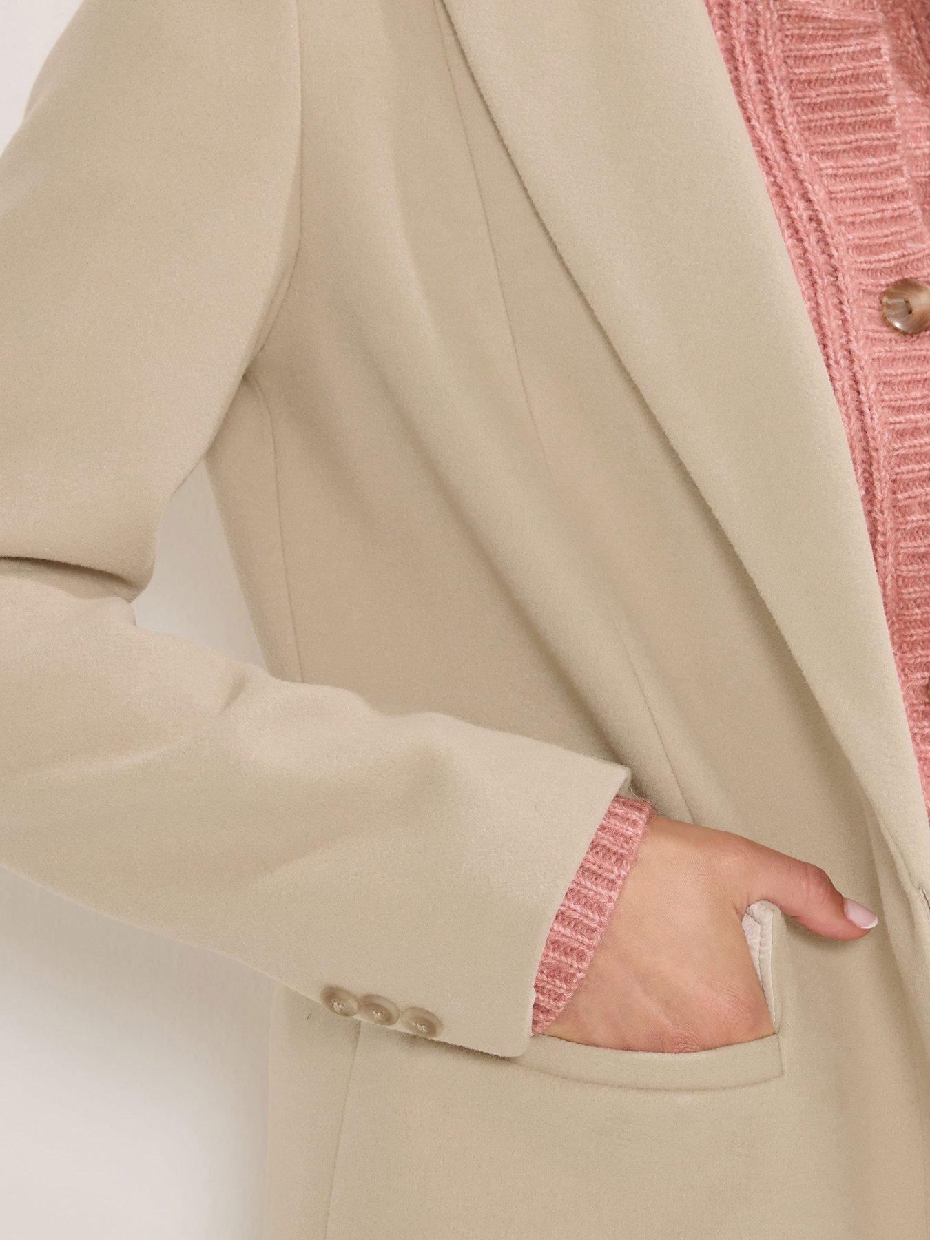 Image 4 of 4 of Long Tall Sally Longline Coat - Natural