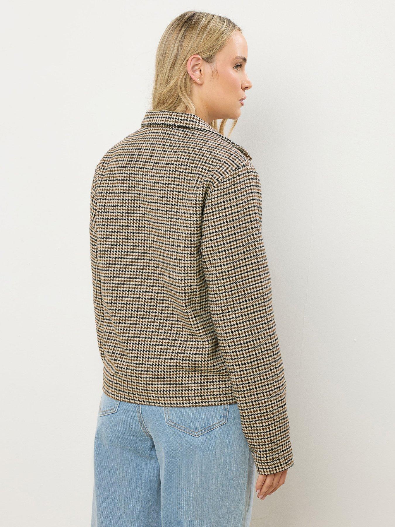 long-tall-sally-check-funnel-neck-jacket-brownstillFront