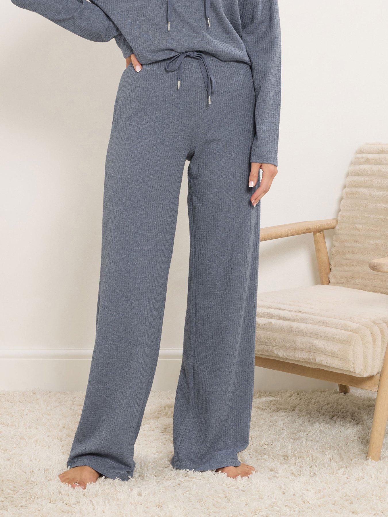 long-tall-sally-waffle-wide-leg-jogger-bluefront