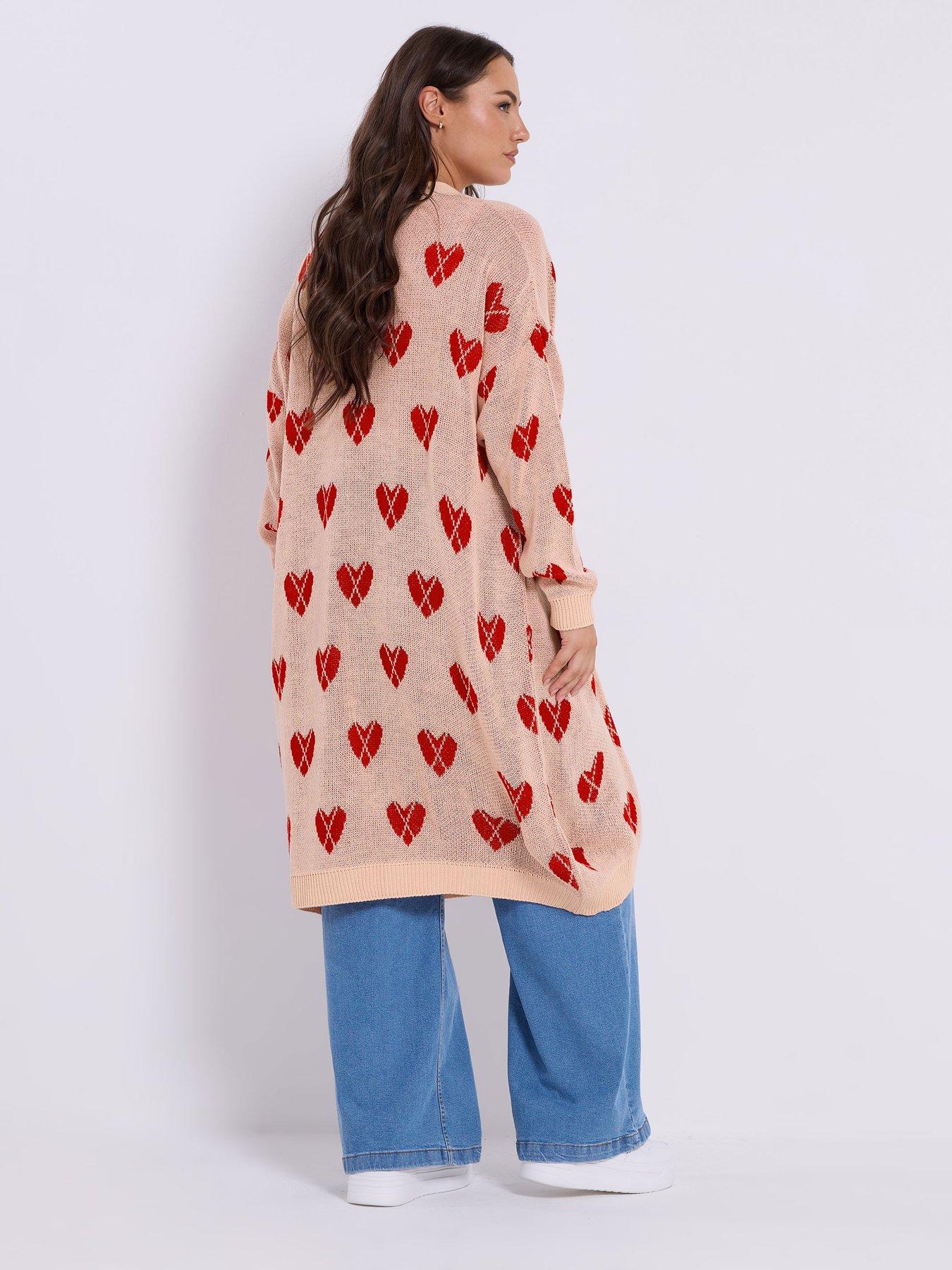 yours-curve-midi-argyle-heart-cardigan-pinkstillFront