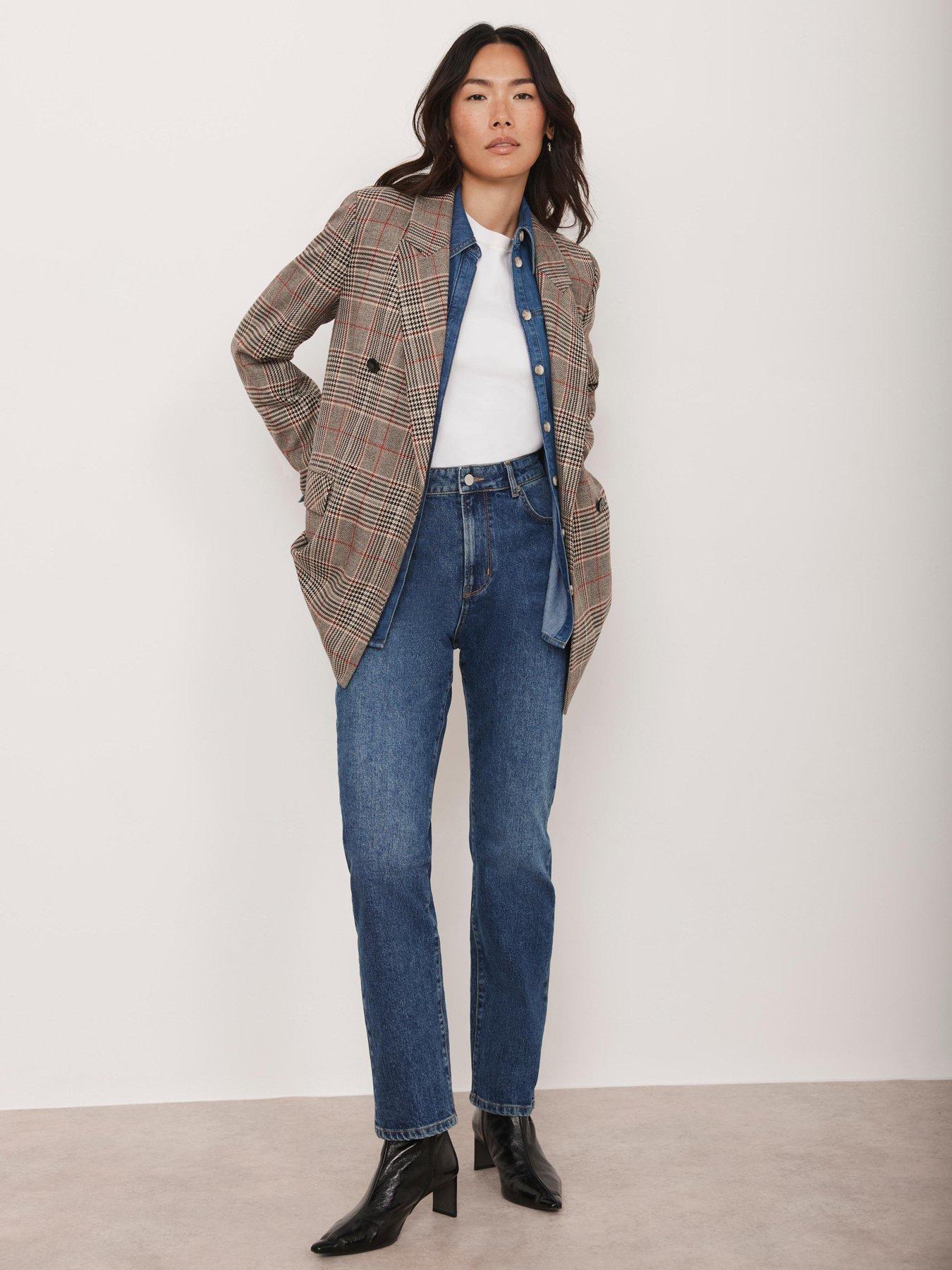 mint-velvet-neutral-graphic-check-blazer-beigeoutfit