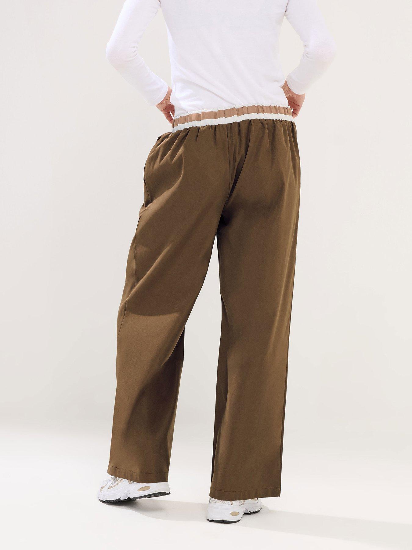 Image 2 of 5 of PixieGirl Petite Utility Wide Leg Trouser - Brown