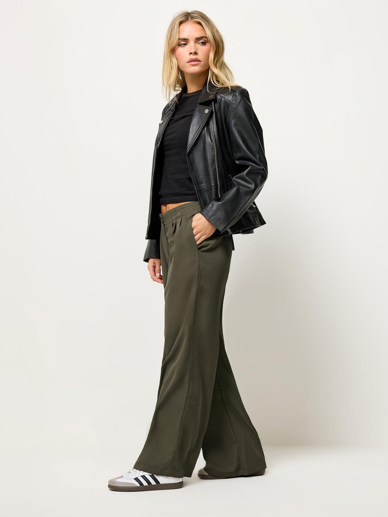 pixiegirl-petite-pleat-front-wide-leg-trouser-green