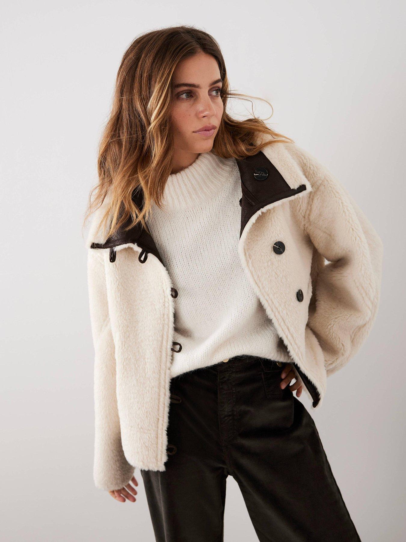 Mint Velvet Reversible Aviator Jacket - Brown