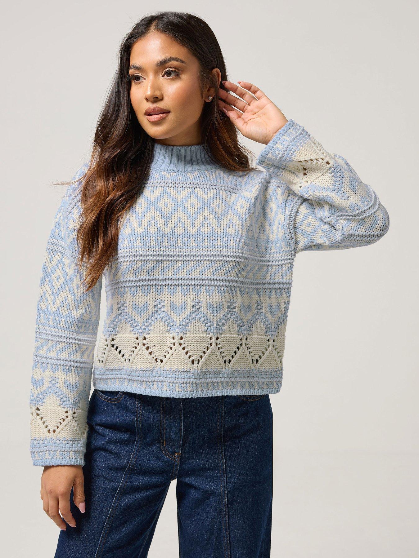 PixieGirl Petite Fairisle Jumper - Blue