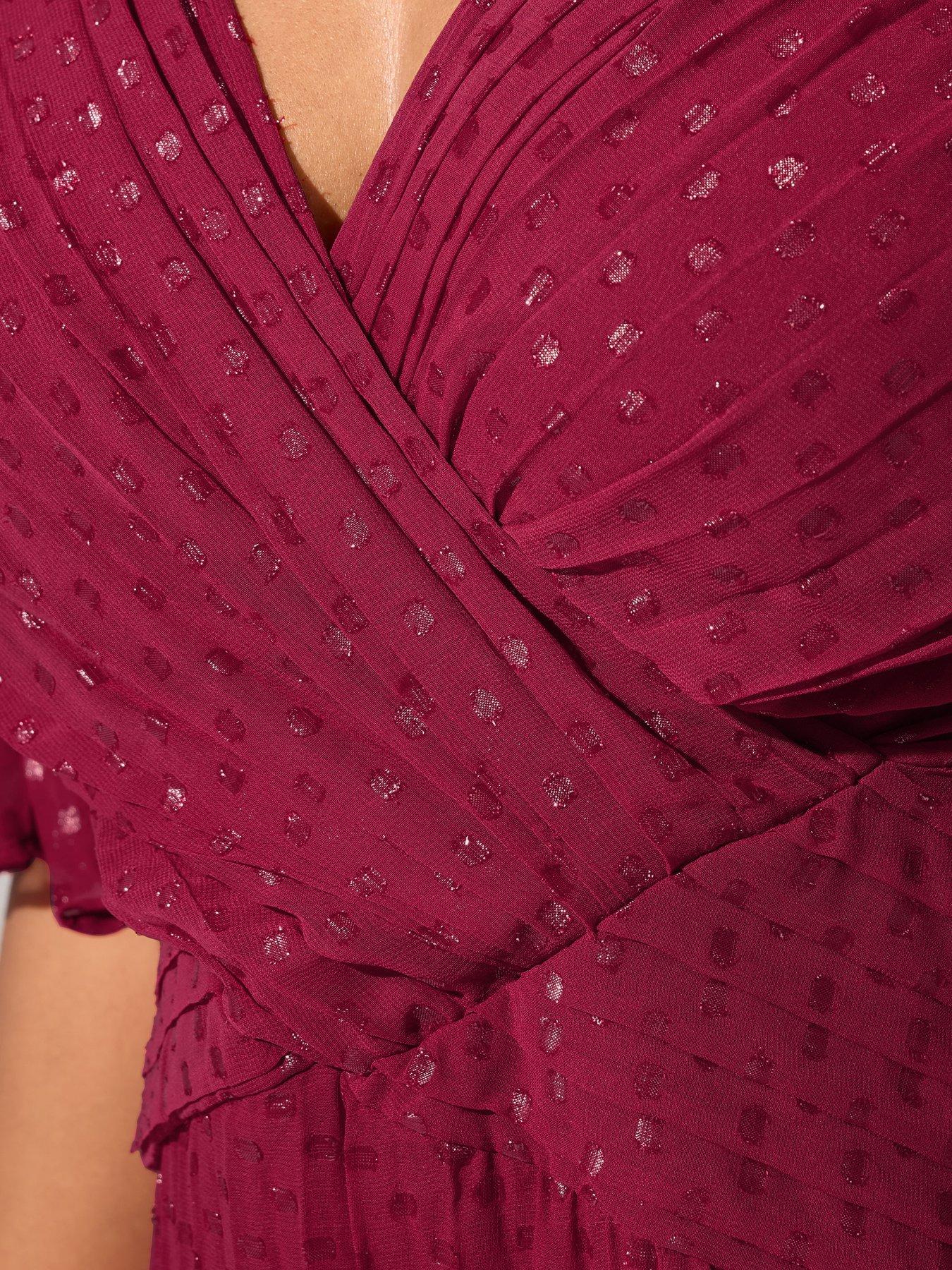 yours-curve-metallic-pleated-wrap-dress-redoutfit