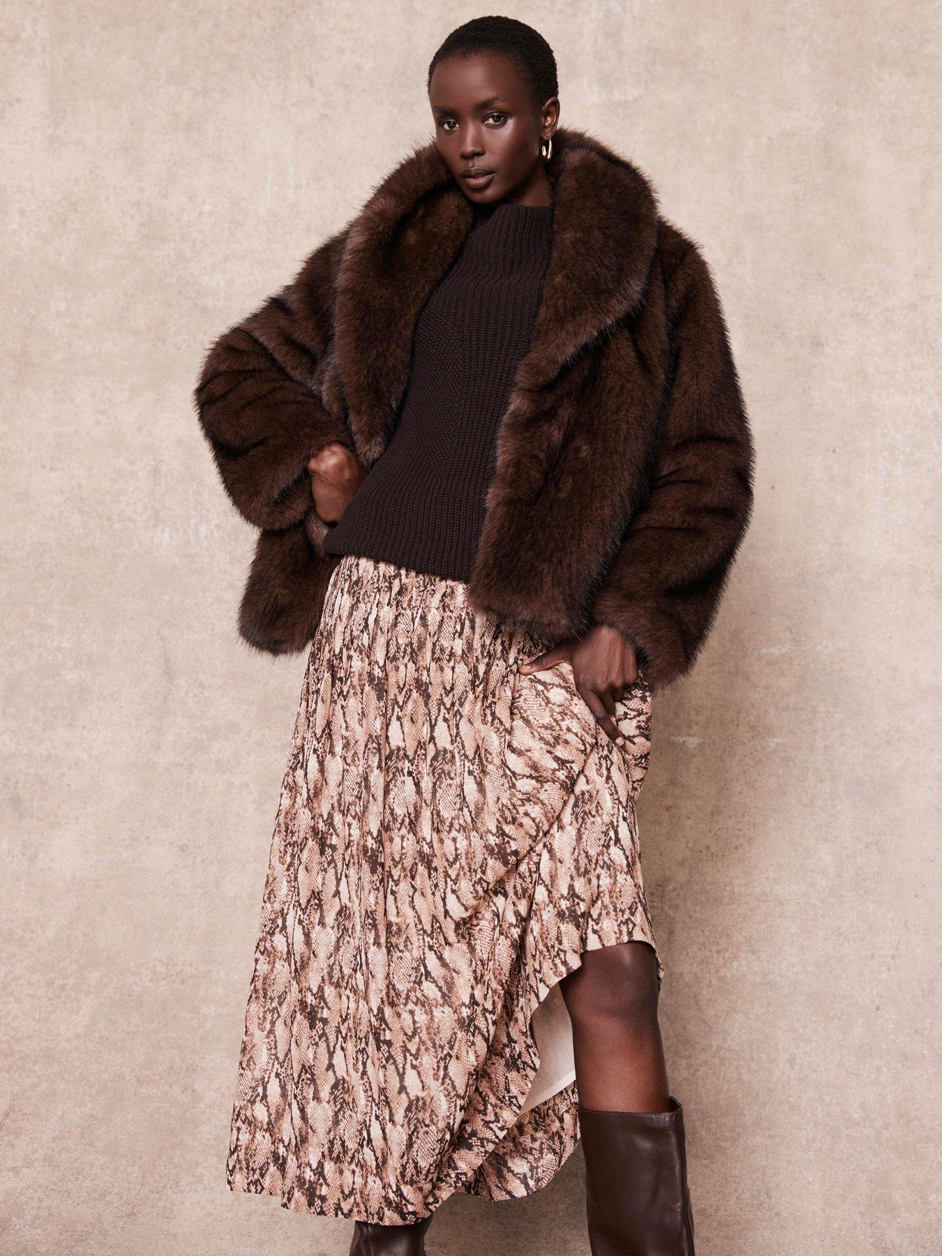 mint-velvet-snake-pintuck-midi-skirt-brownback