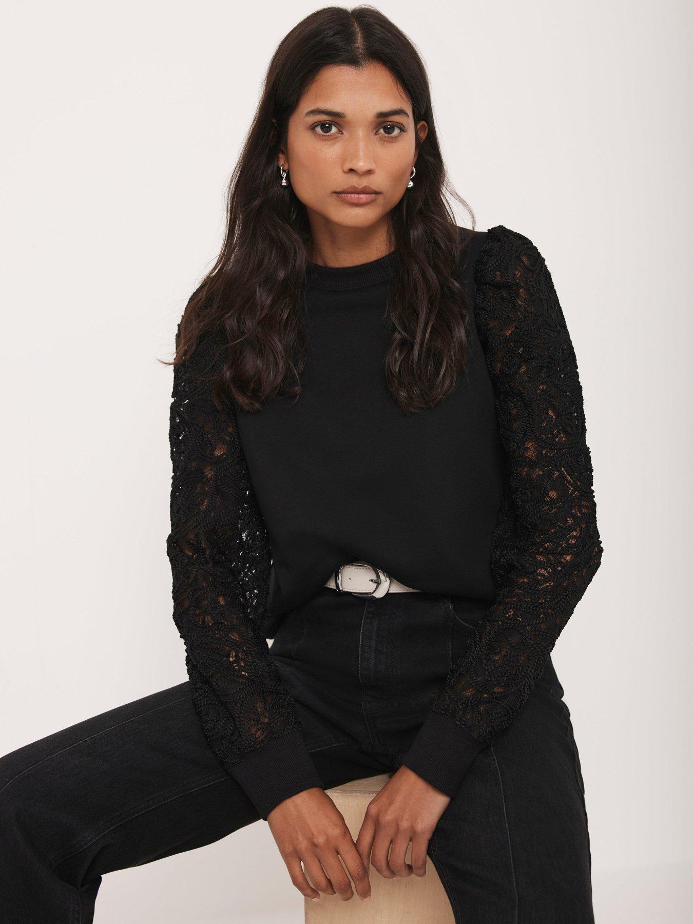mint-velvet-lace-sleeve-sweatshirt-black