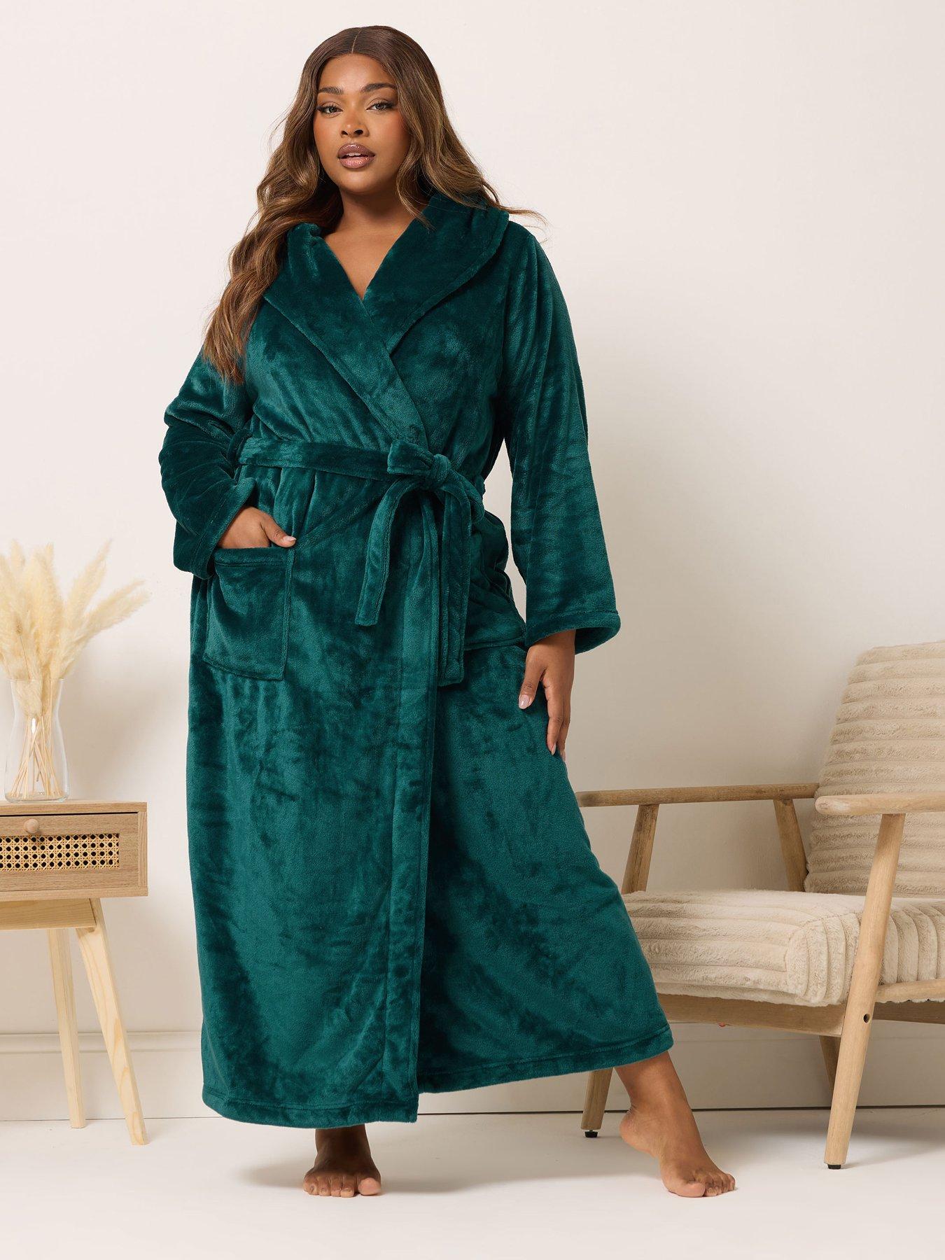 yours-curve-super-luxe-shawl-maxi-robe-greenfront