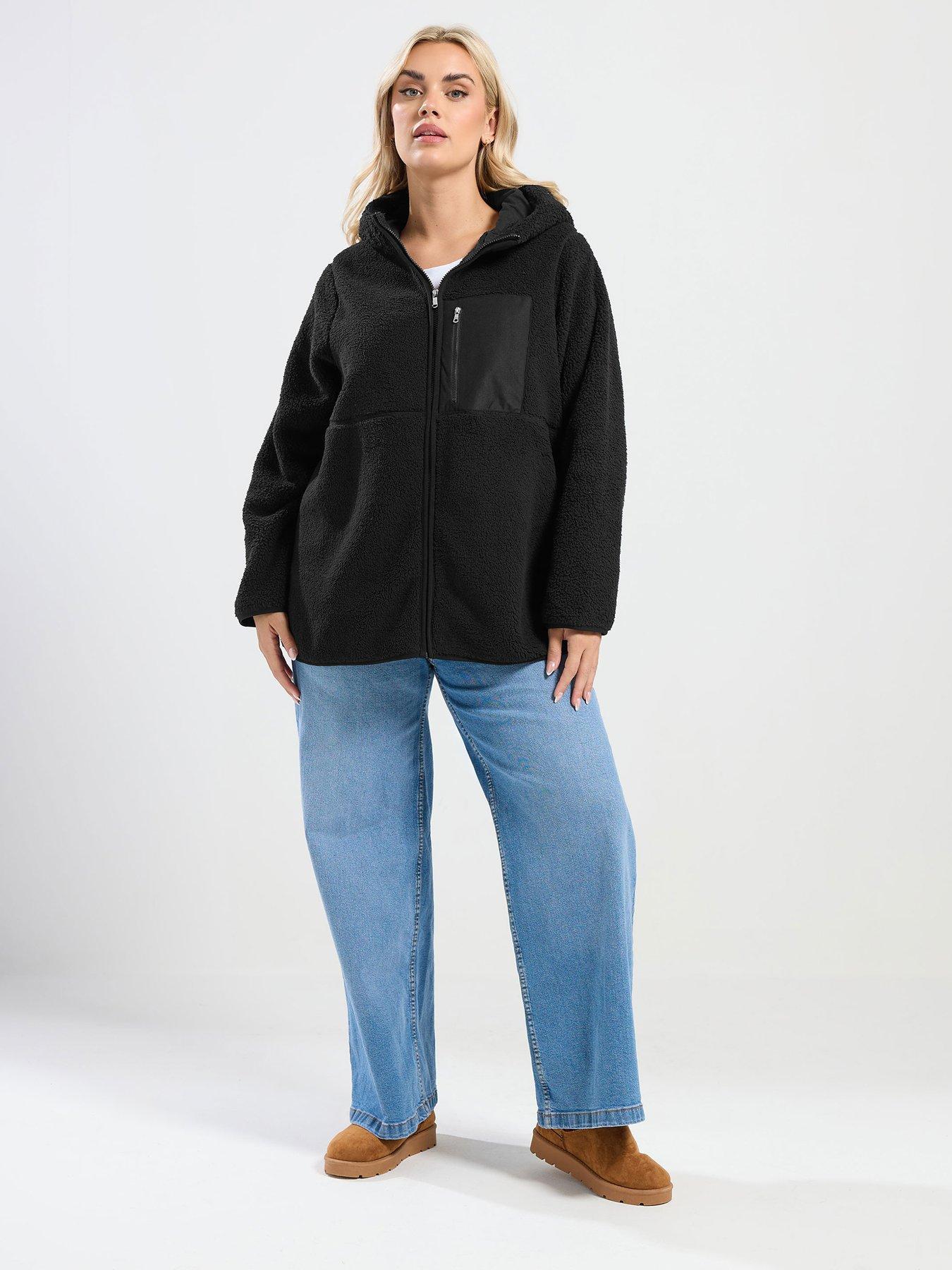 yours-curve-hooded-nylon-pocket-fleece-blackback