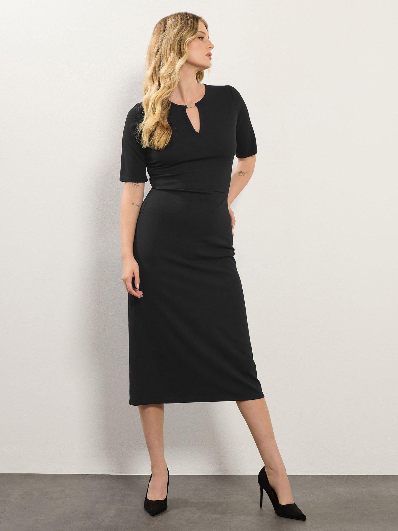 long-tall-sally-keyhole-fitted-midi-dress-blackfront