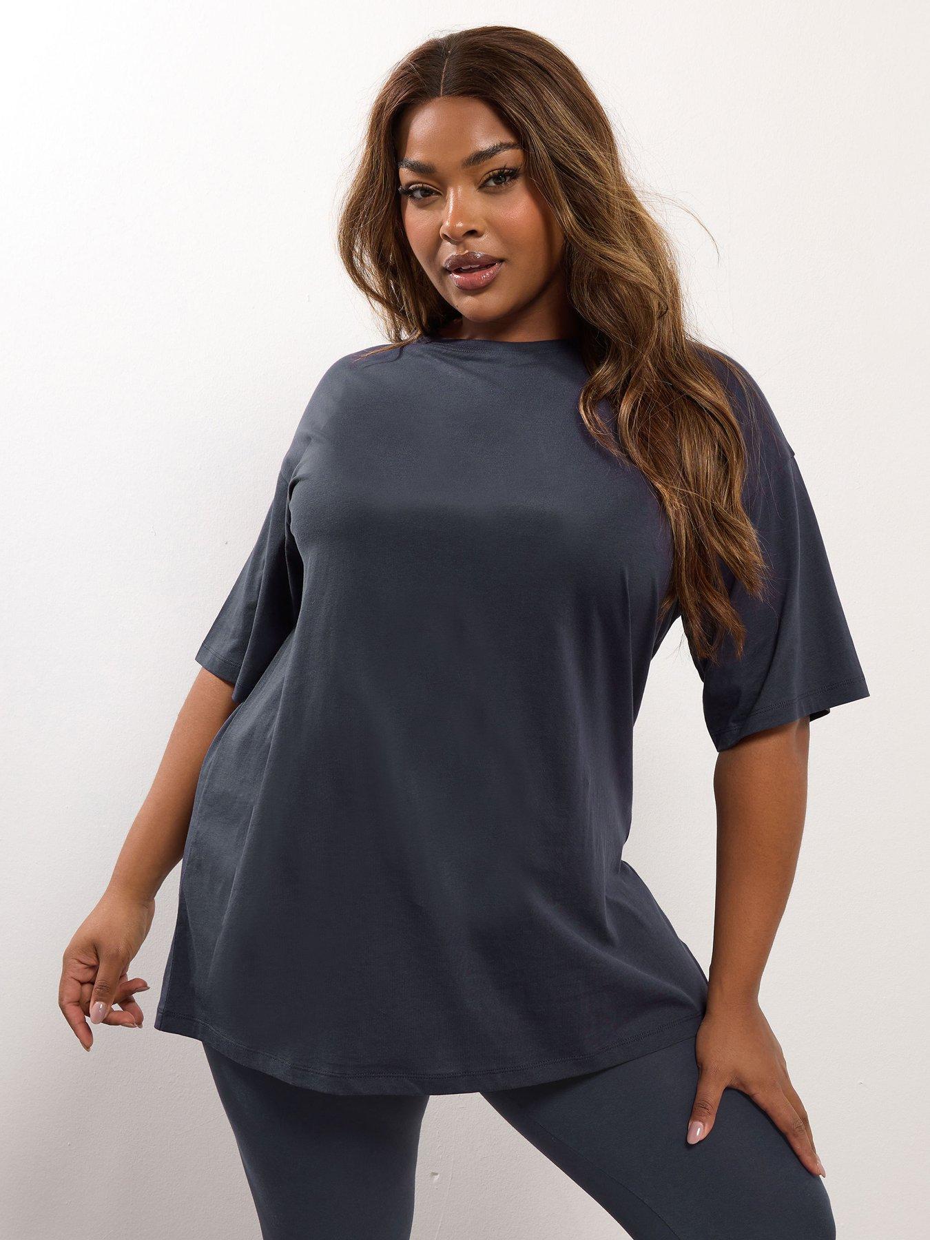 yours-curve-relaxed-longline-tee-greyfront
