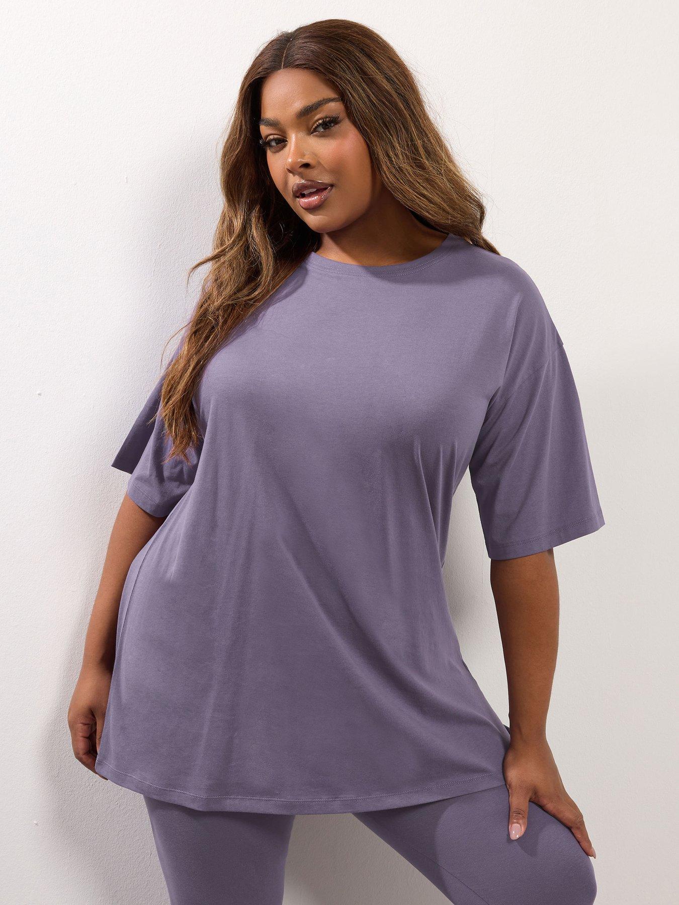 yours-curve-relaxed-longline-tee-purple
