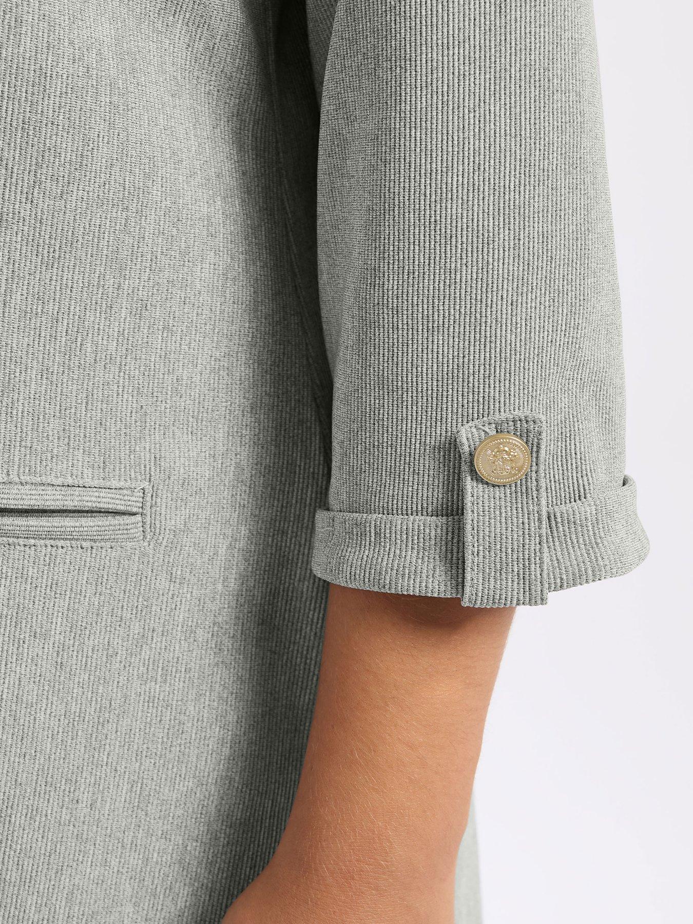 Image 4 of 4 of Yours Curve Ponte Rib Formal Shift Dress - Grey