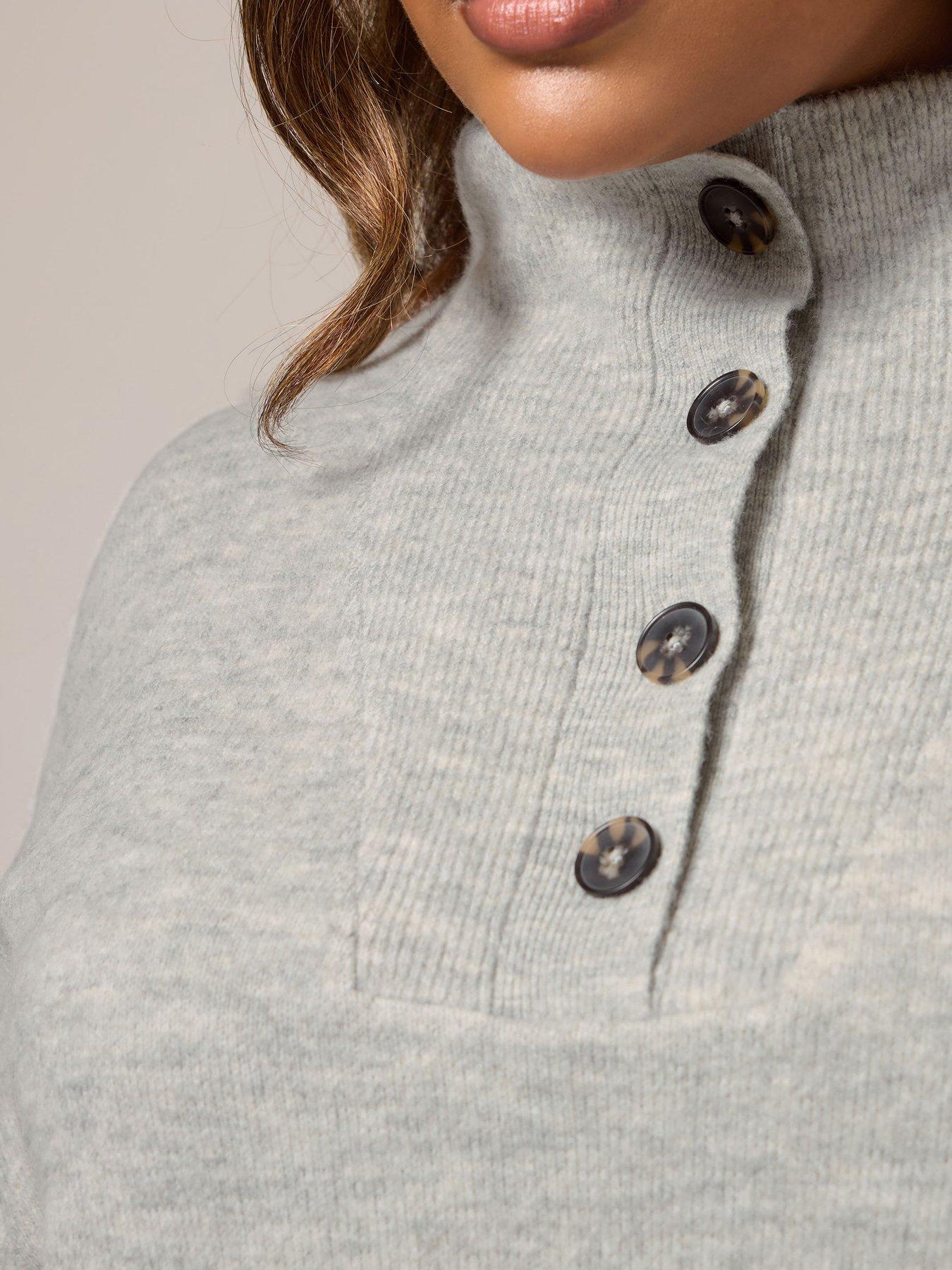 yours-curve-button-thru-neck-jumper-blackoutfit