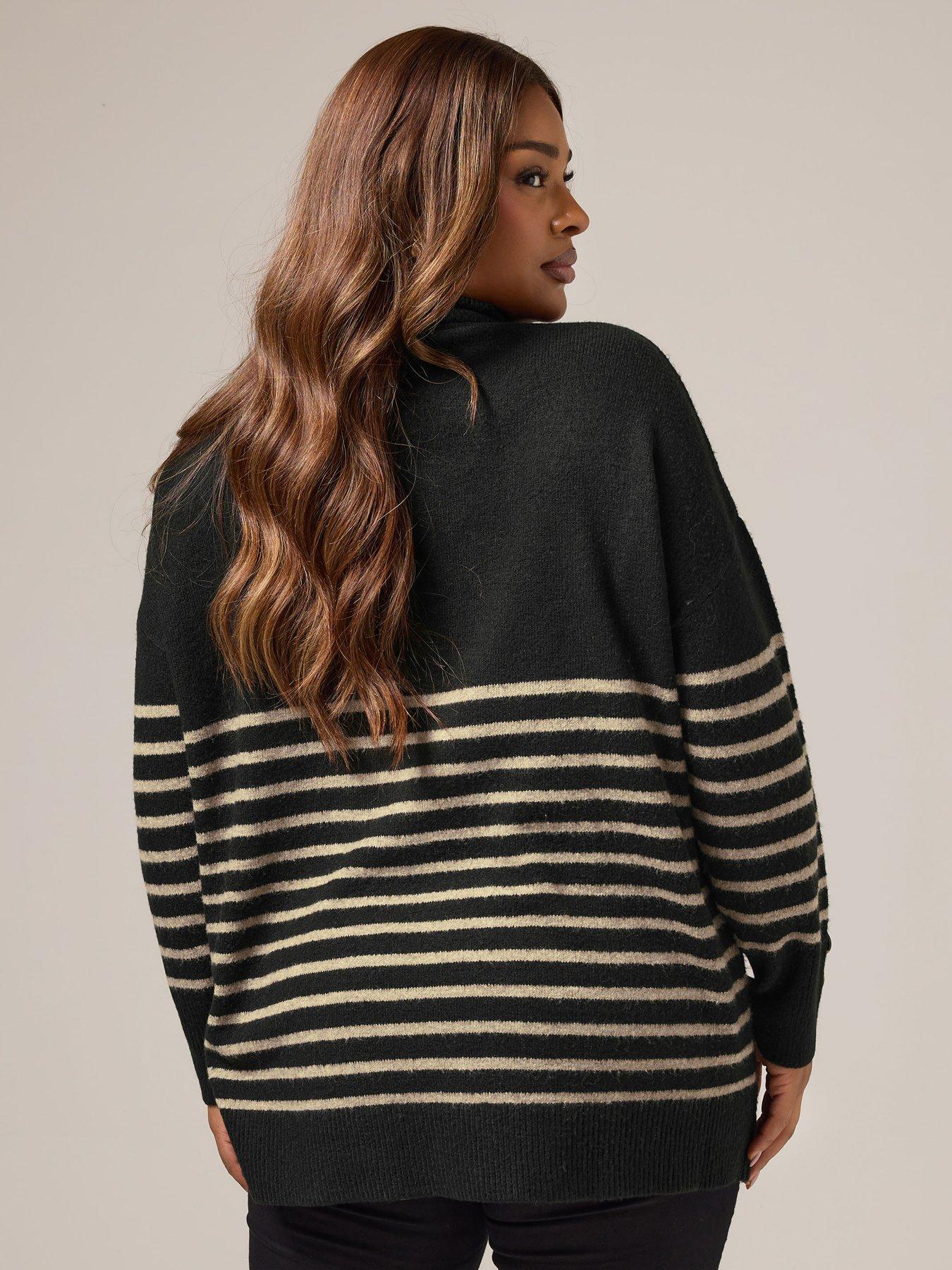 yours-curve-button-thru-neck-jumper-blackstillFront