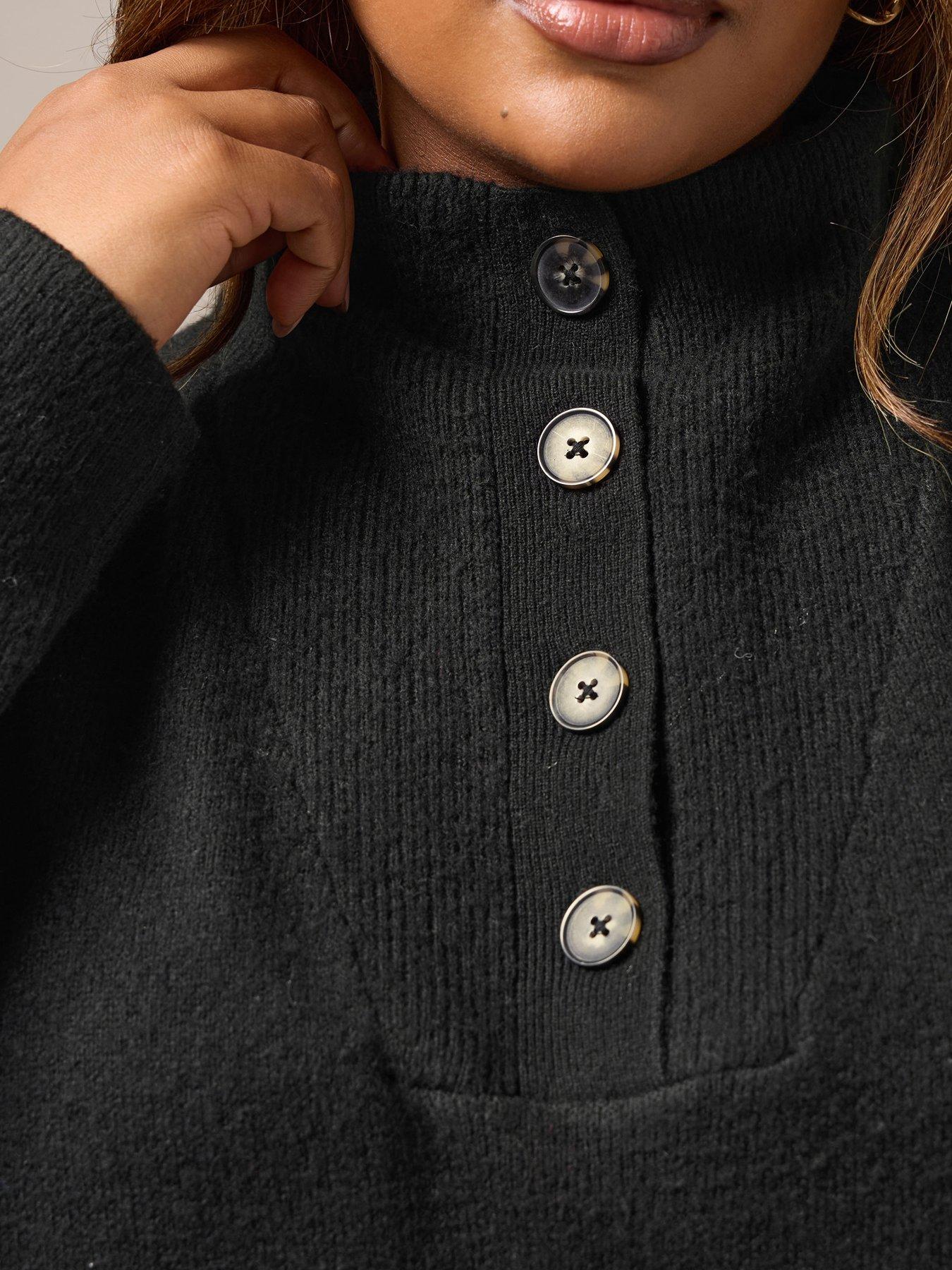 yours-curve-button-thru-neck-jumper-blackoutfit