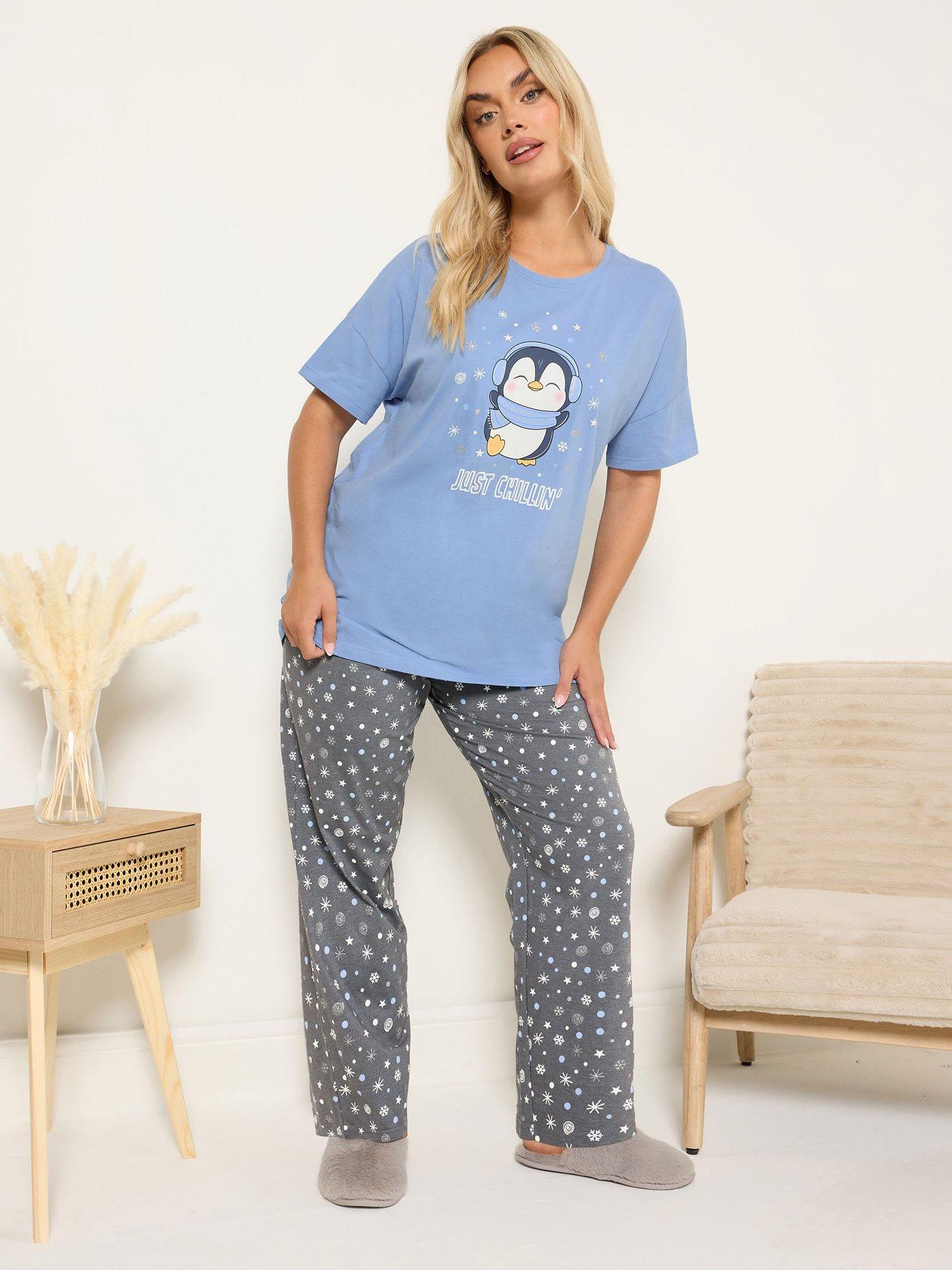 yours-curve-just-chillin-wide-leg-pyjama-set-blue