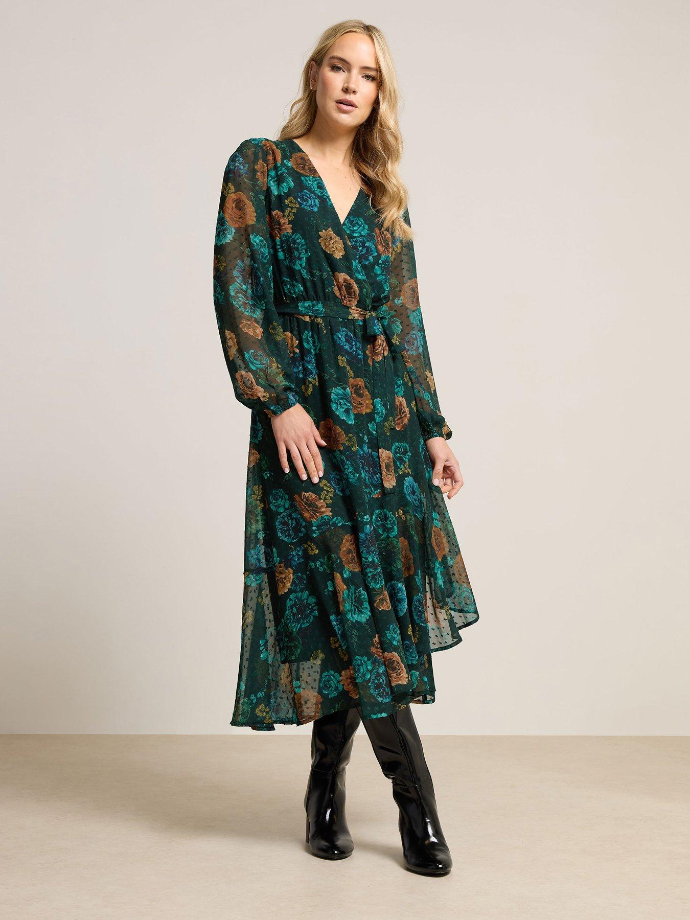 long-tall-sally-floral-dobby-wrap-midi-dress-bluefront