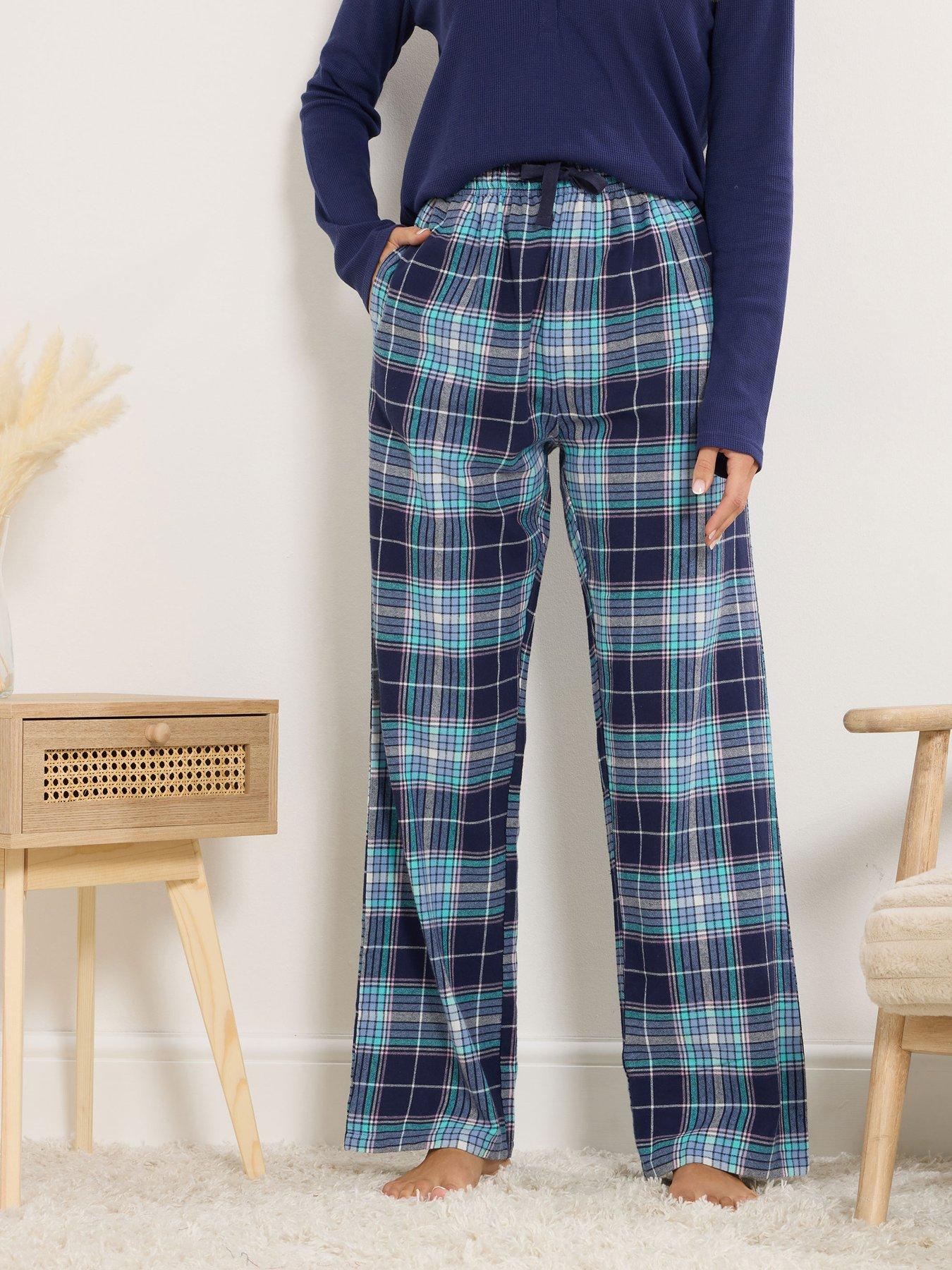 long-tall-sally-check-pyjama-pants-blue