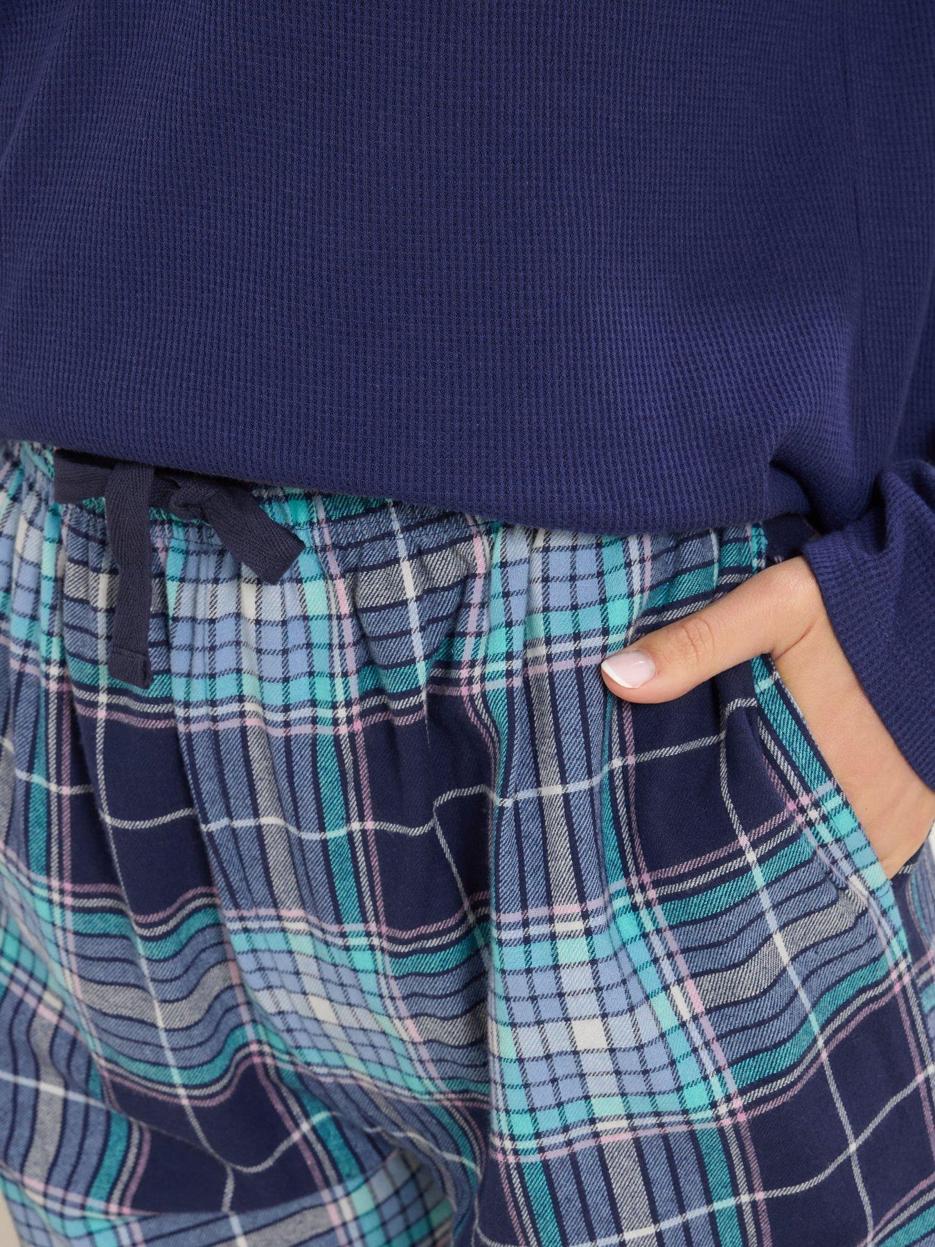 long-tall-sally-check-pyjama-pants-blueoutfit