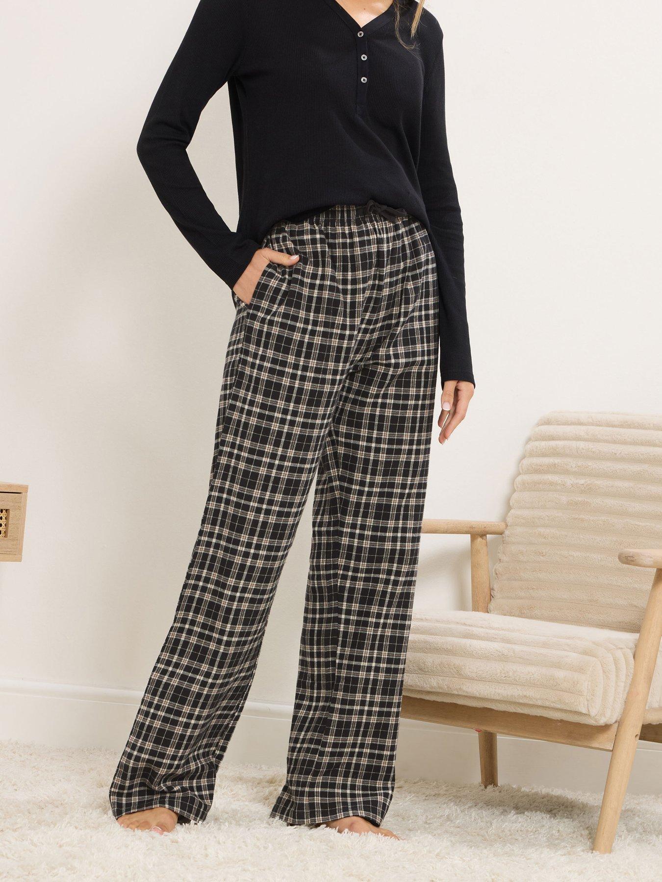 long-tall-sally-check-pj-pant-black