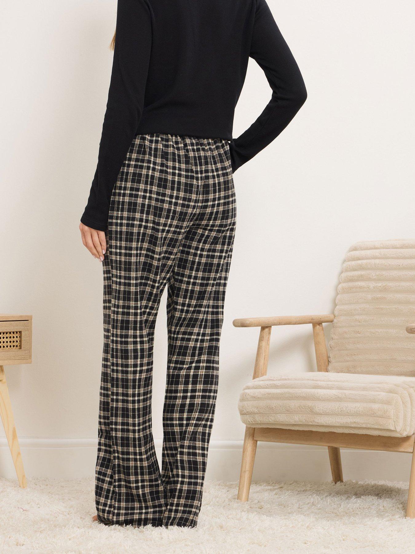 long-tall-sally-check-pj-pant-blackstillFront