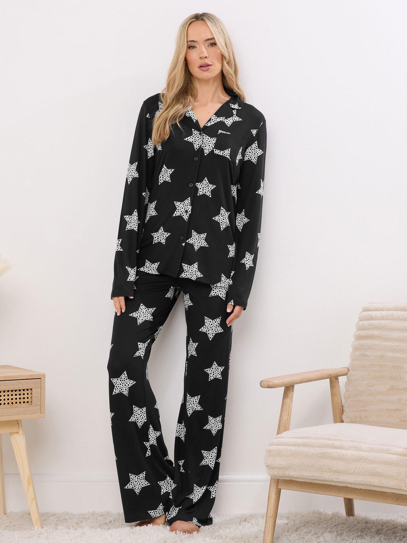 long-tall-sally-soft-touch-stars-button-pj-set-blackback