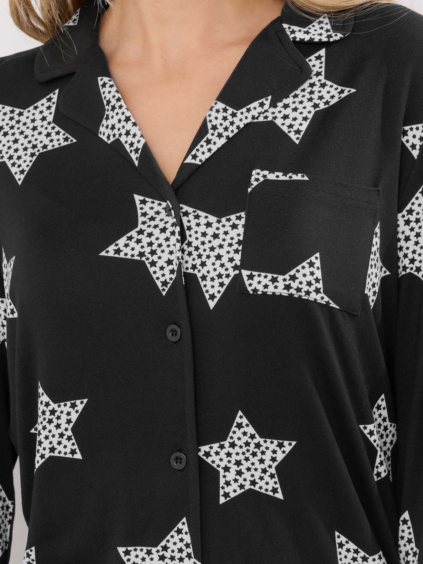 long-tall-sally-soft-touch-stars-button-pj-set-blackoutfit