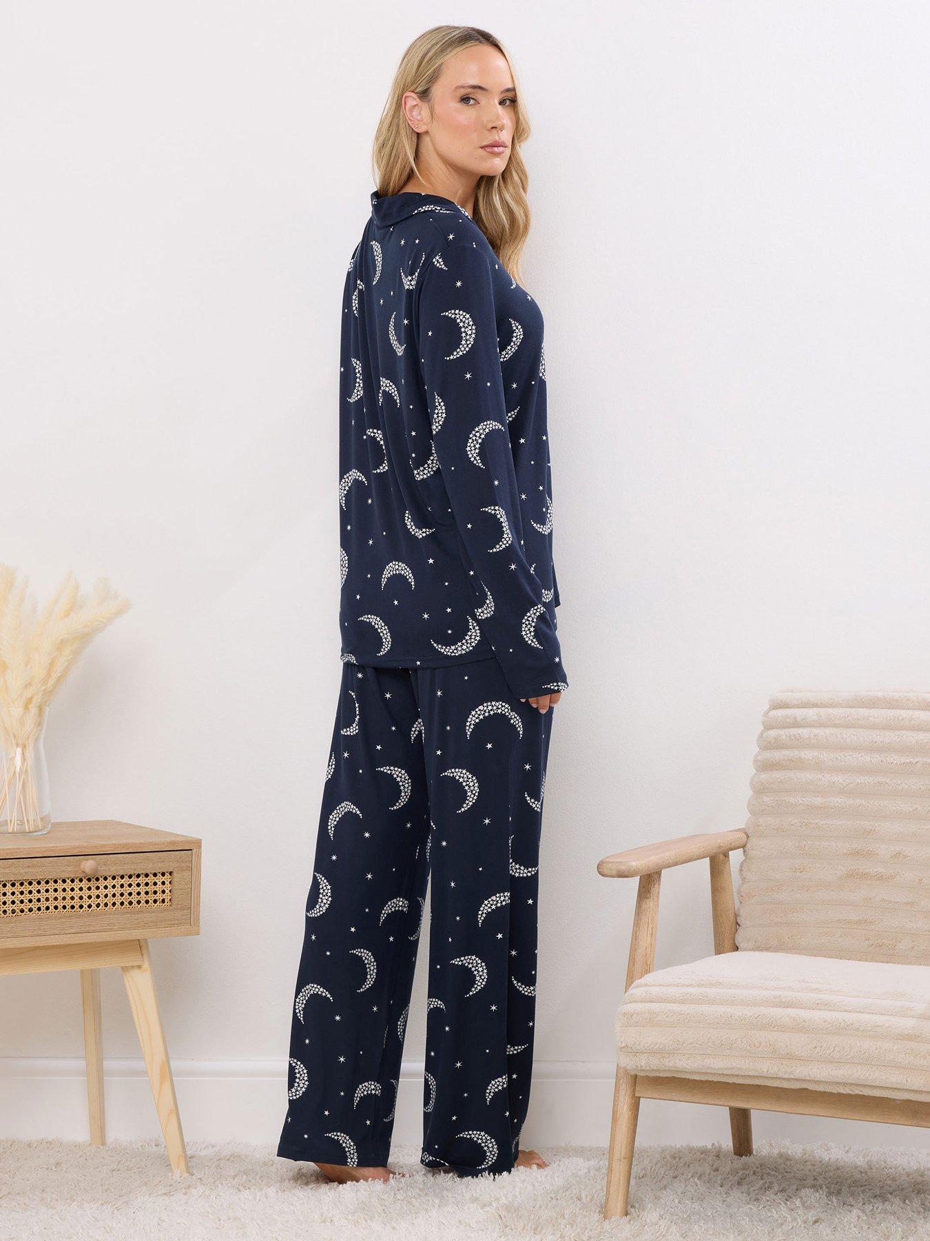Image 2 of 4 of Long Tall Sally Soft Touch Star Moons Pj Set - Blue