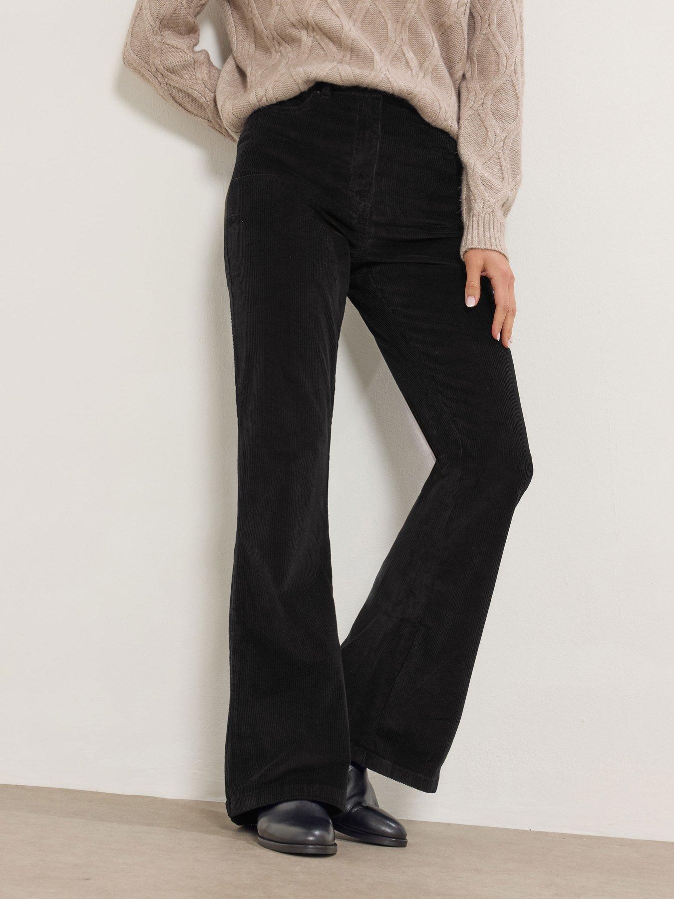 Image 1 of 4 of Long Tall Sally Kick Flare Cord Trouser 36" - Black