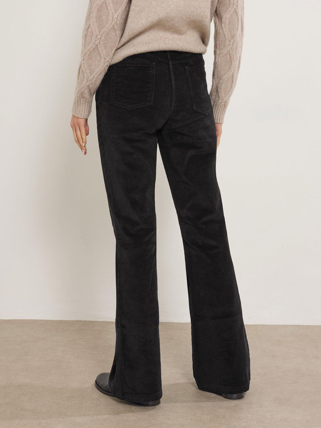 Image 2 of 4 of Long Tall Sally Kick Flare Cord Trouser 36" - Black