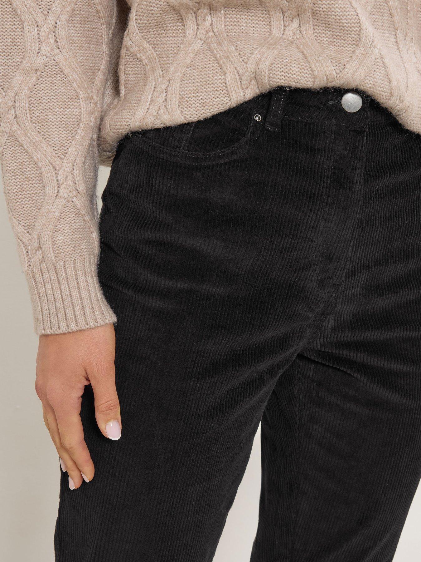 Image 4 of 4 of Long Tall Sally Kick Flare Cord Trouser 36" - Black