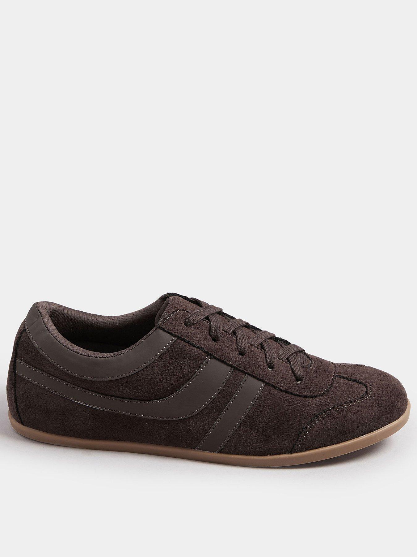 yours-extra-wide-fit-low-profile-trainer-brown