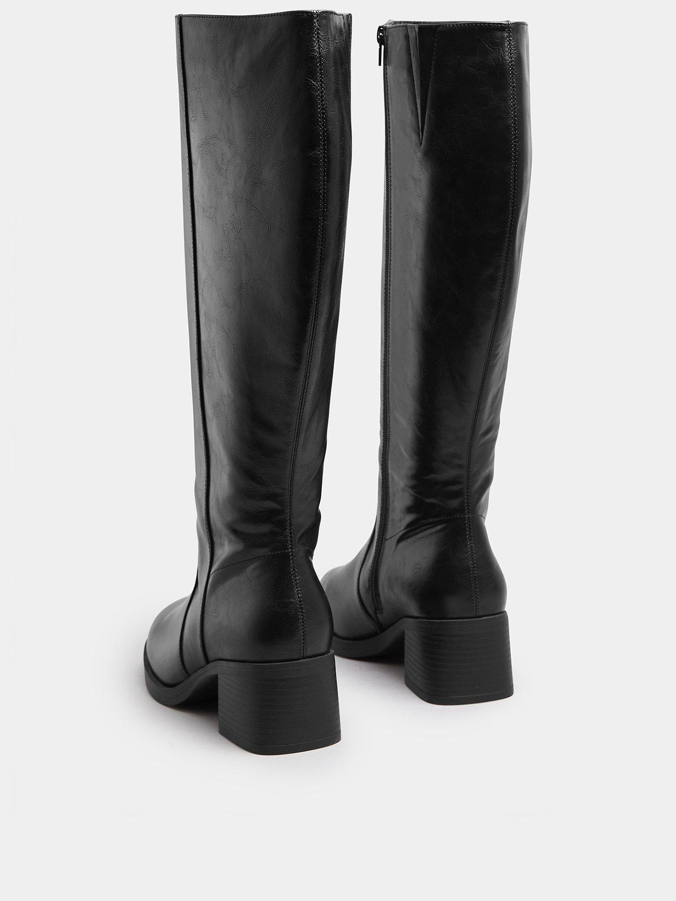 yours-extra-wide-fit-square-toe-knee-high-boot-blackback