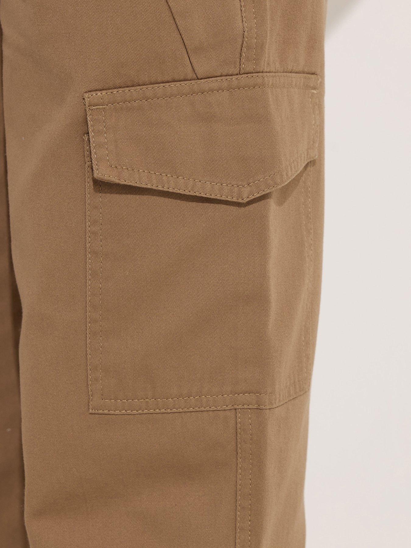 pixiegirl-petite-barrel-leg-cargo-trouser-brownoutfit