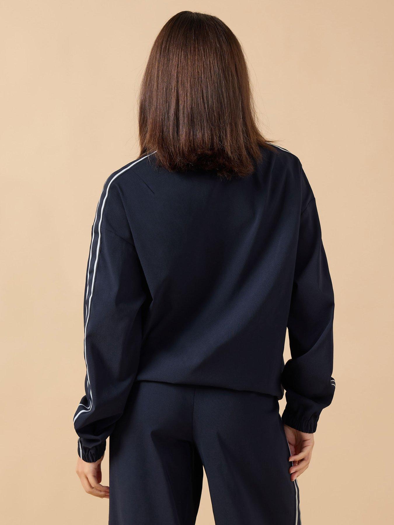 Image 2 of 4 of PixieGirl Petite Side Stripe Zip Thru Jacket - Blue