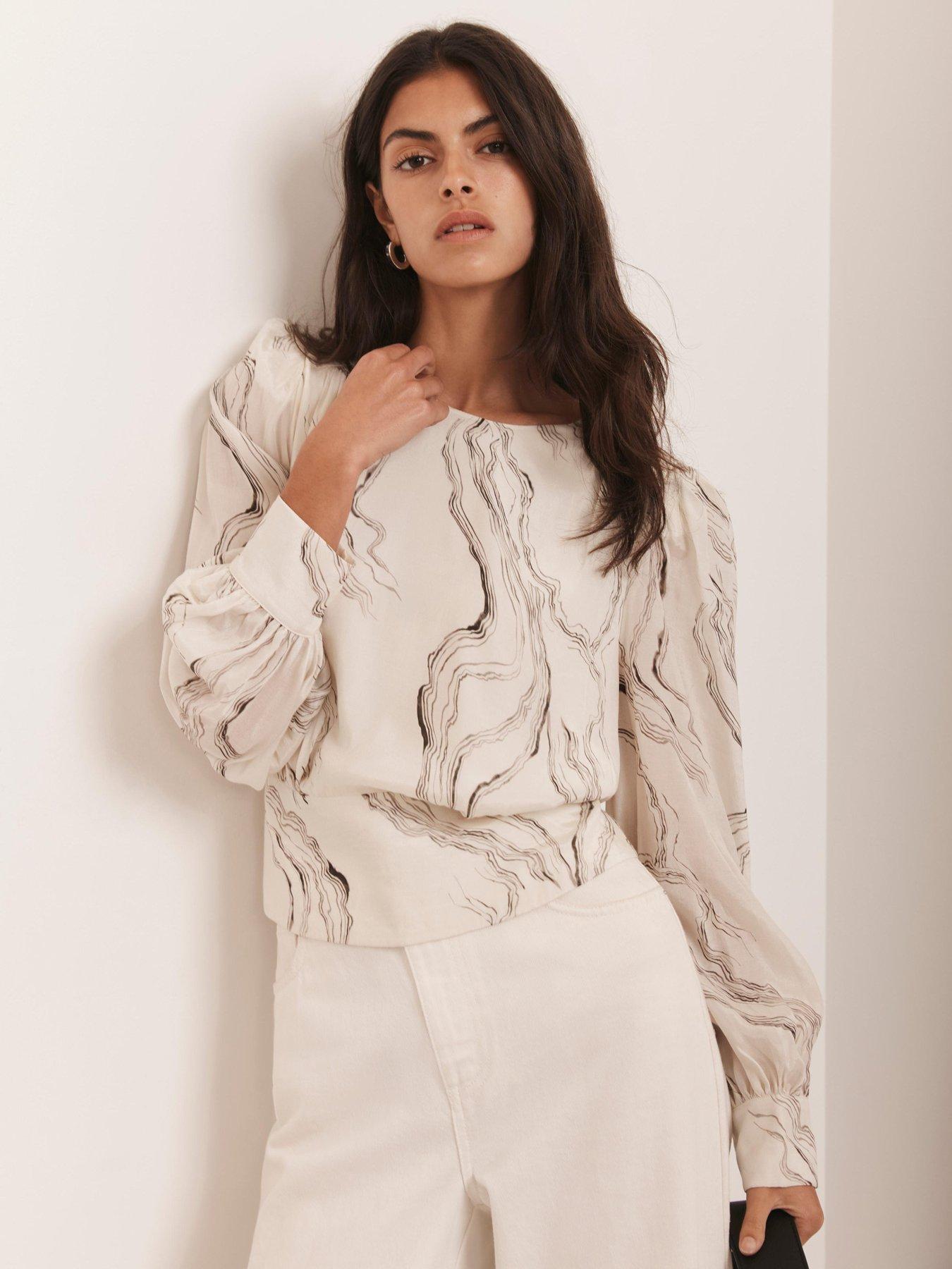 mint-velvet-marble-print-blouse-creamstillFront